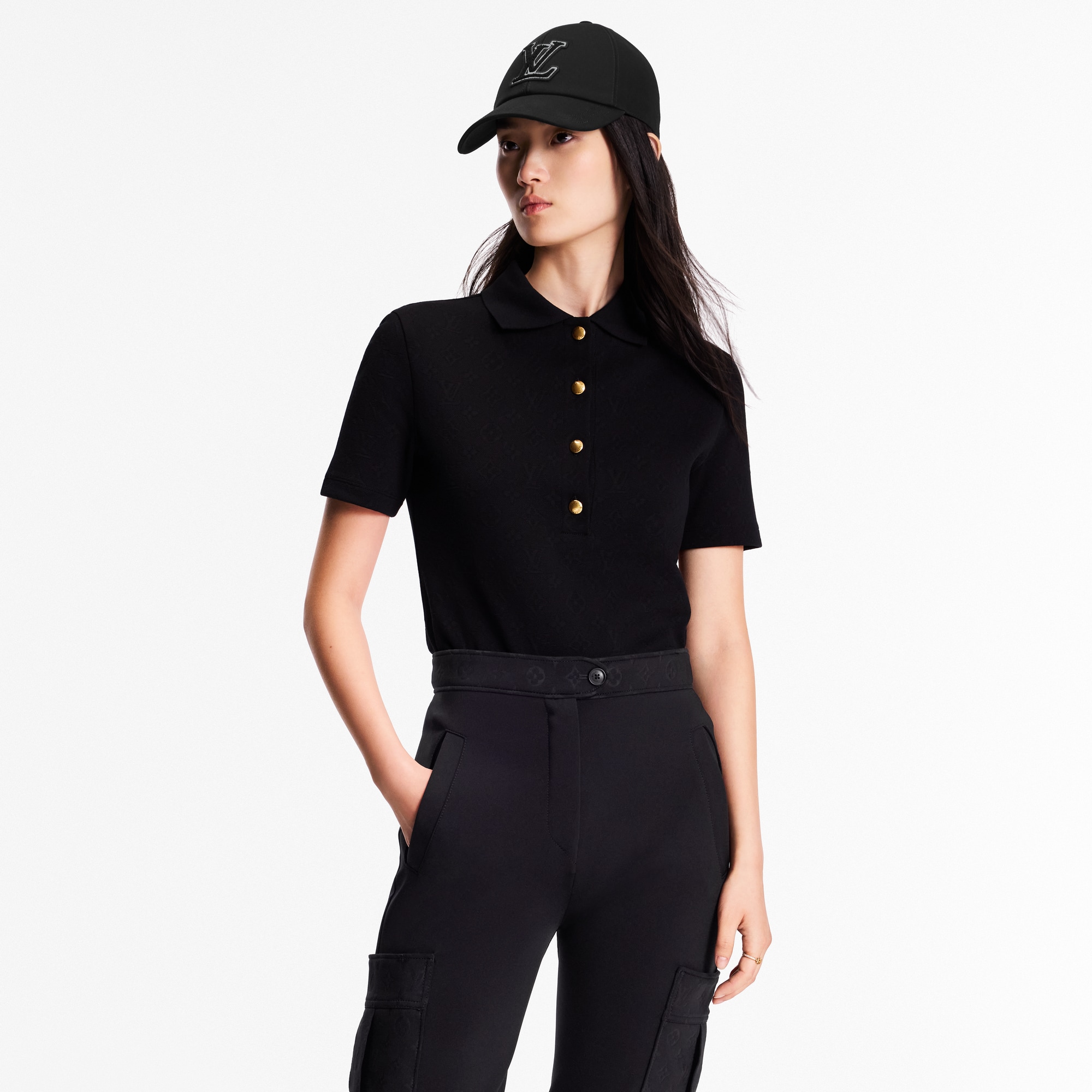  Ready-to-Wear Tops Monogram Piqué Polo Top | Louis Vuitton ® (Product zoom)
