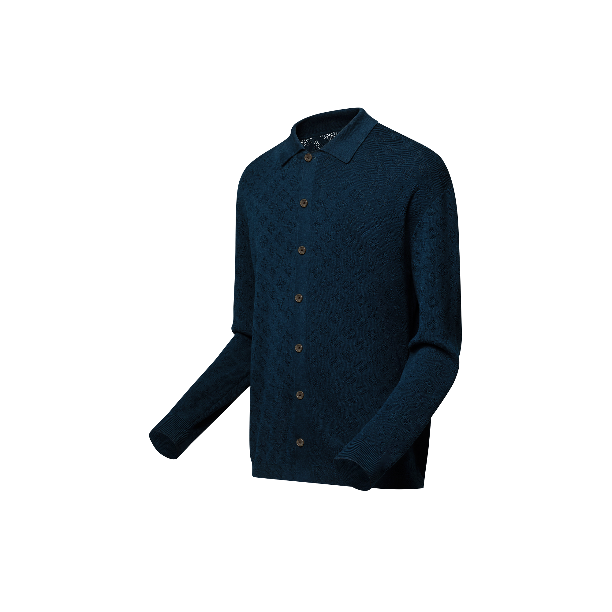  Ready-to-Wear All Ready-to-Wear Monogram Pointelle Cotton Overshirt | Louis Vuitton ® (Product zoom)