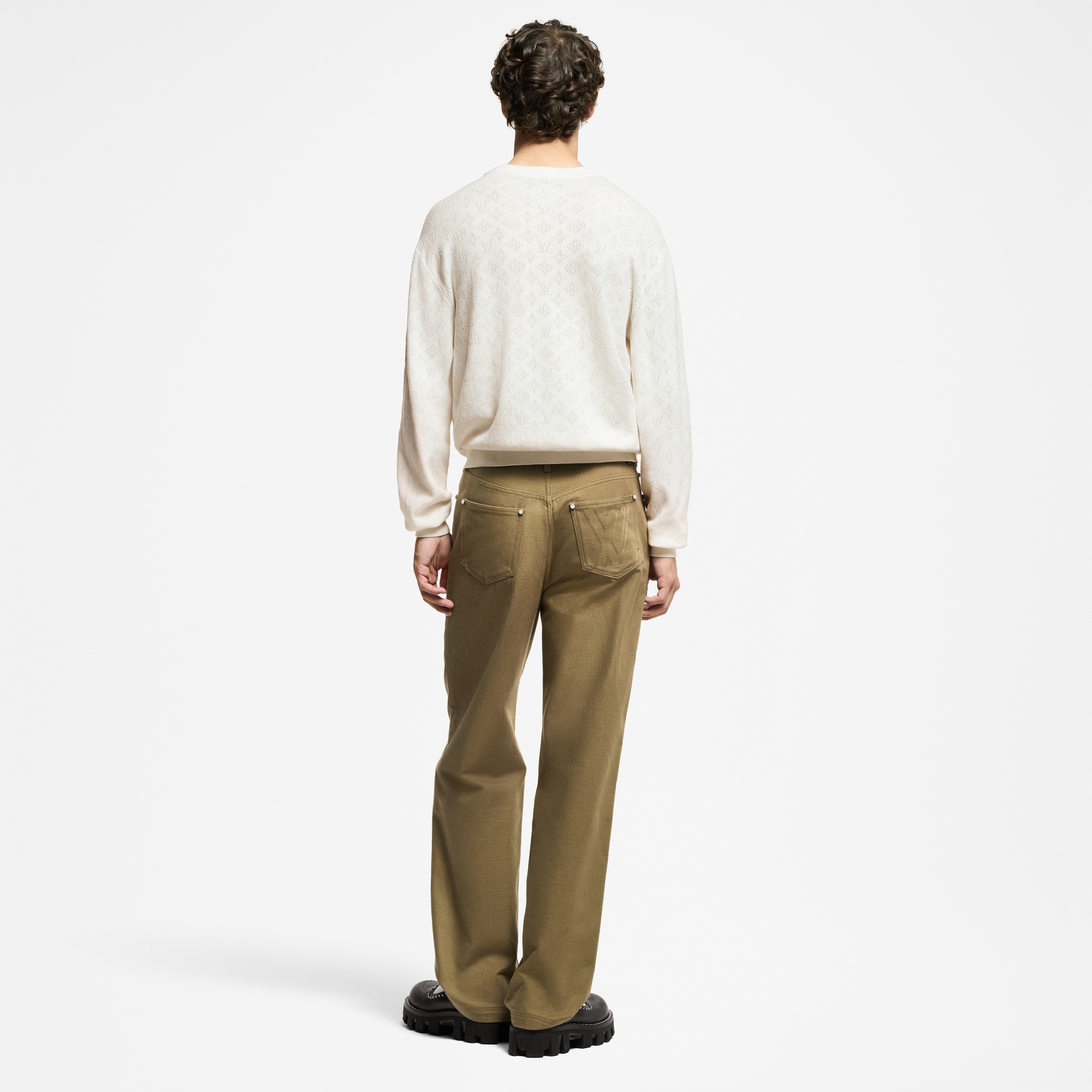  Ready-to-Wear All Ready-to-Wear Monogram Pointelle Cotton Pullover | Louis Vuitton ® (Product zoom)