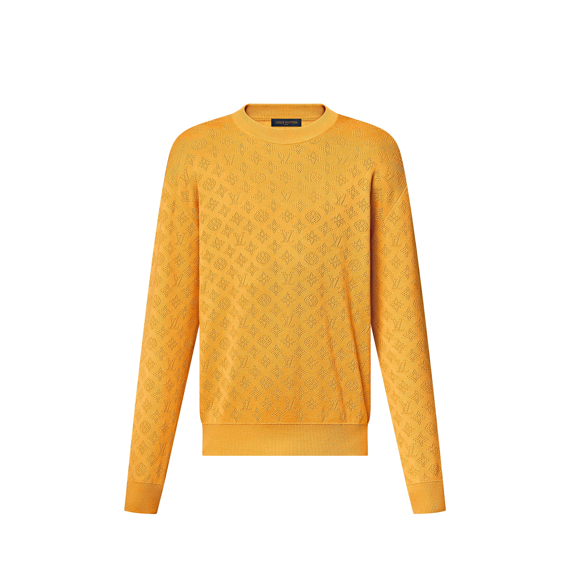 Monogram Pointelle Cotton Pullover