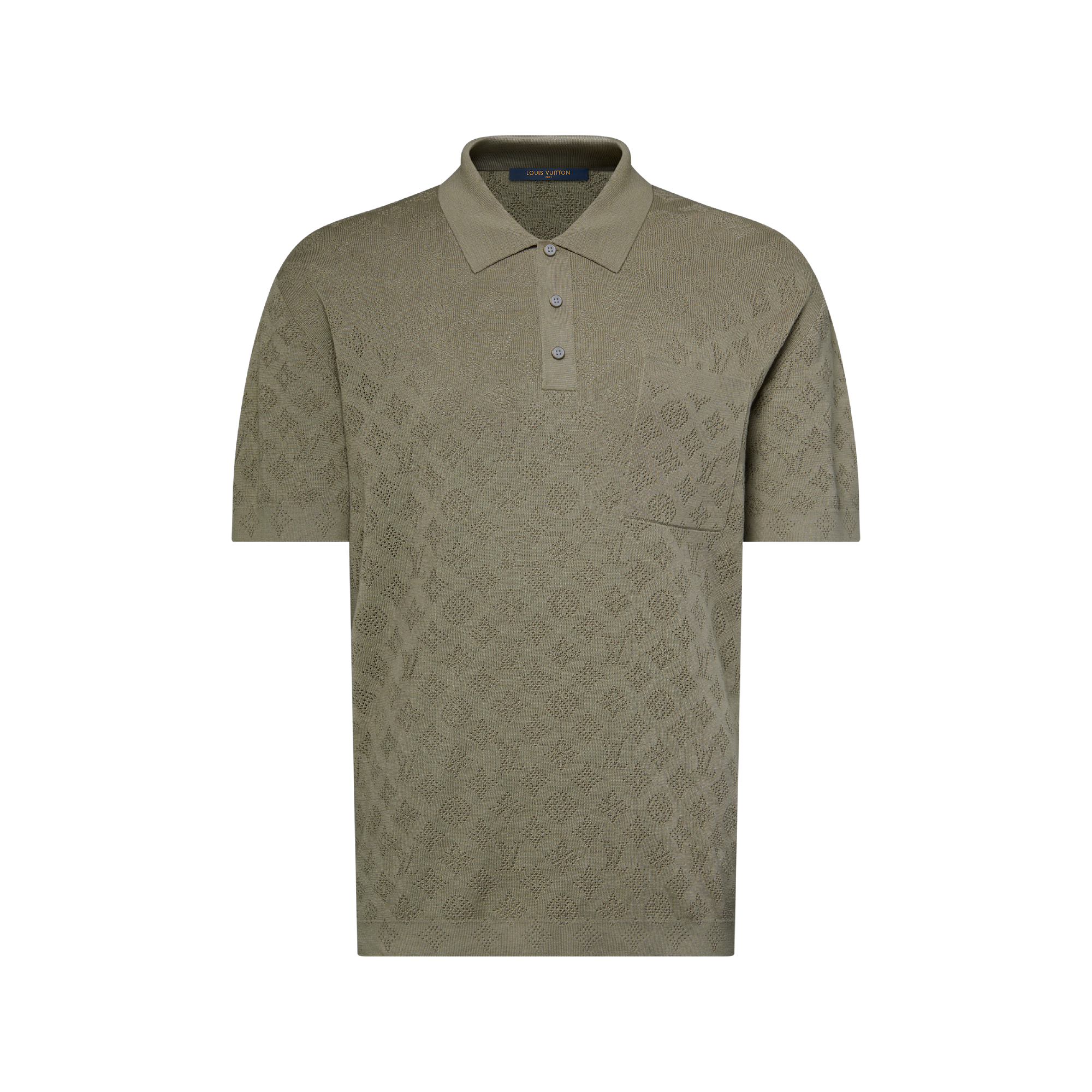 Monogram Pointelle Short-Sleeved Polo Shirt - Men - Ready-to-Wear 