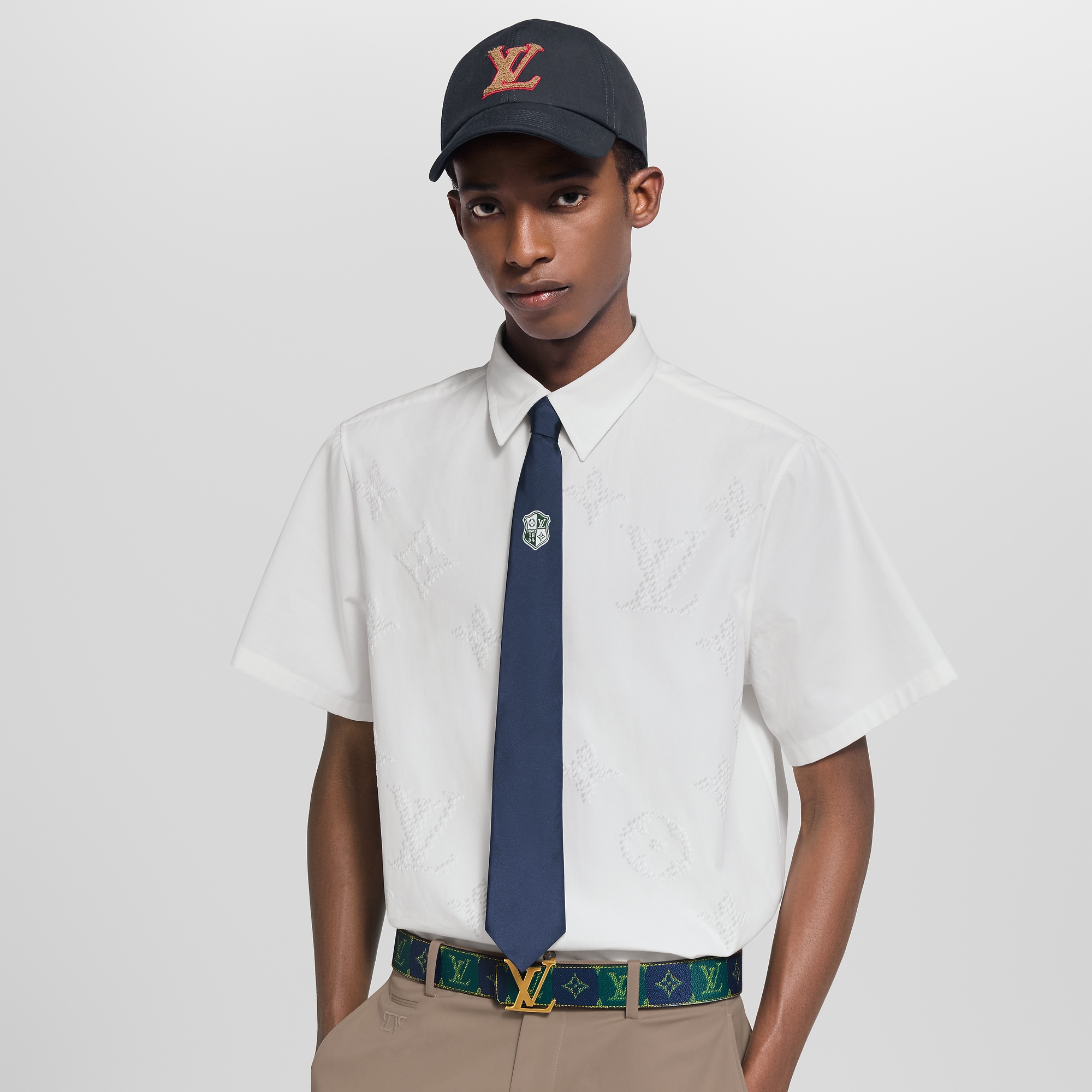 Monogram Printed Short-Sleeved Shirt