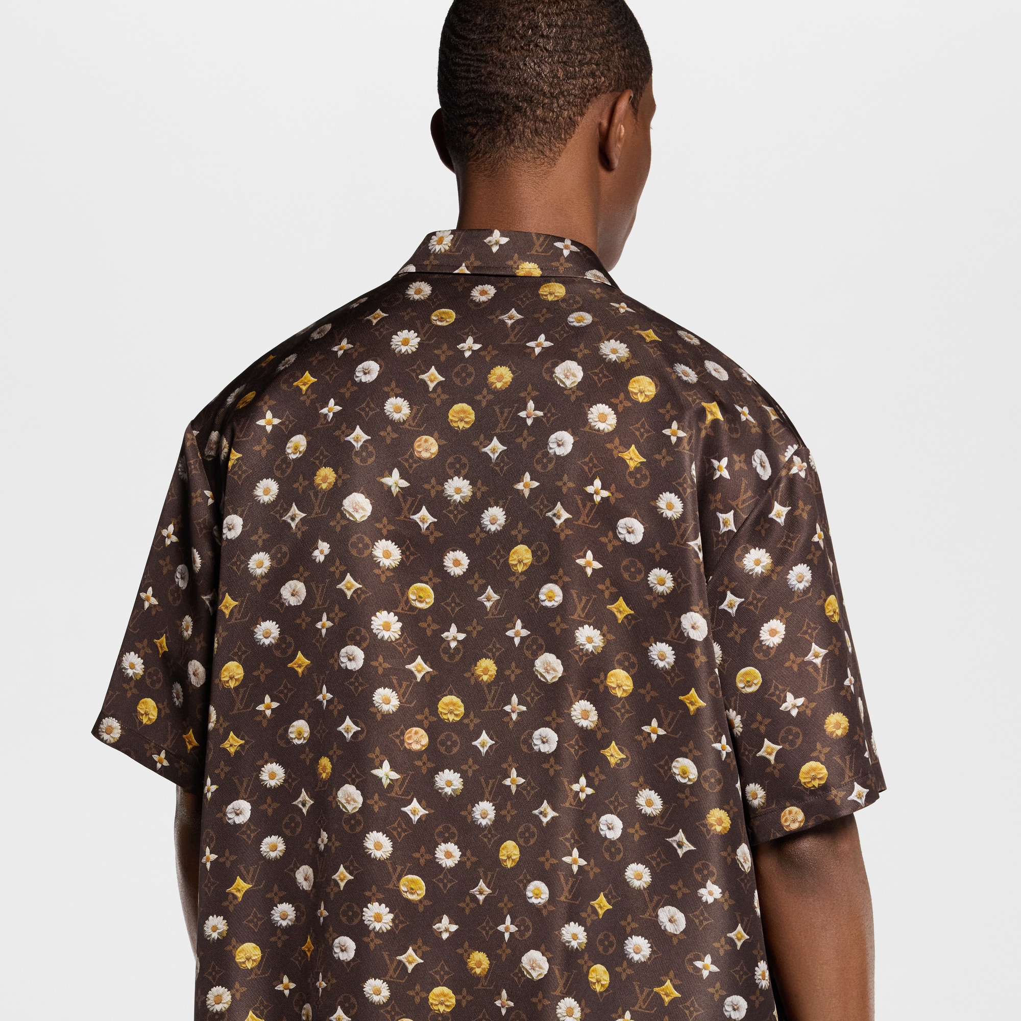 Monogram Printed Short-Sleeved Silk Shirt - Men - Ready-to-Wear 
