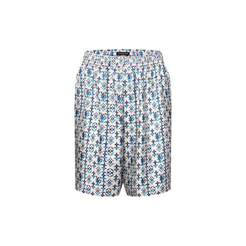 Ready-to-Wear Pants Monogram Printed Silk Shorts | Louis Vuitton ® (Product zoom)