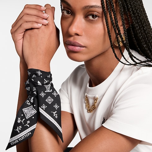 S00 Accessories Silk Squares and Bandeaus Monogram Romance BB Bandeau | Louis Vuitton ® (Product zoom)