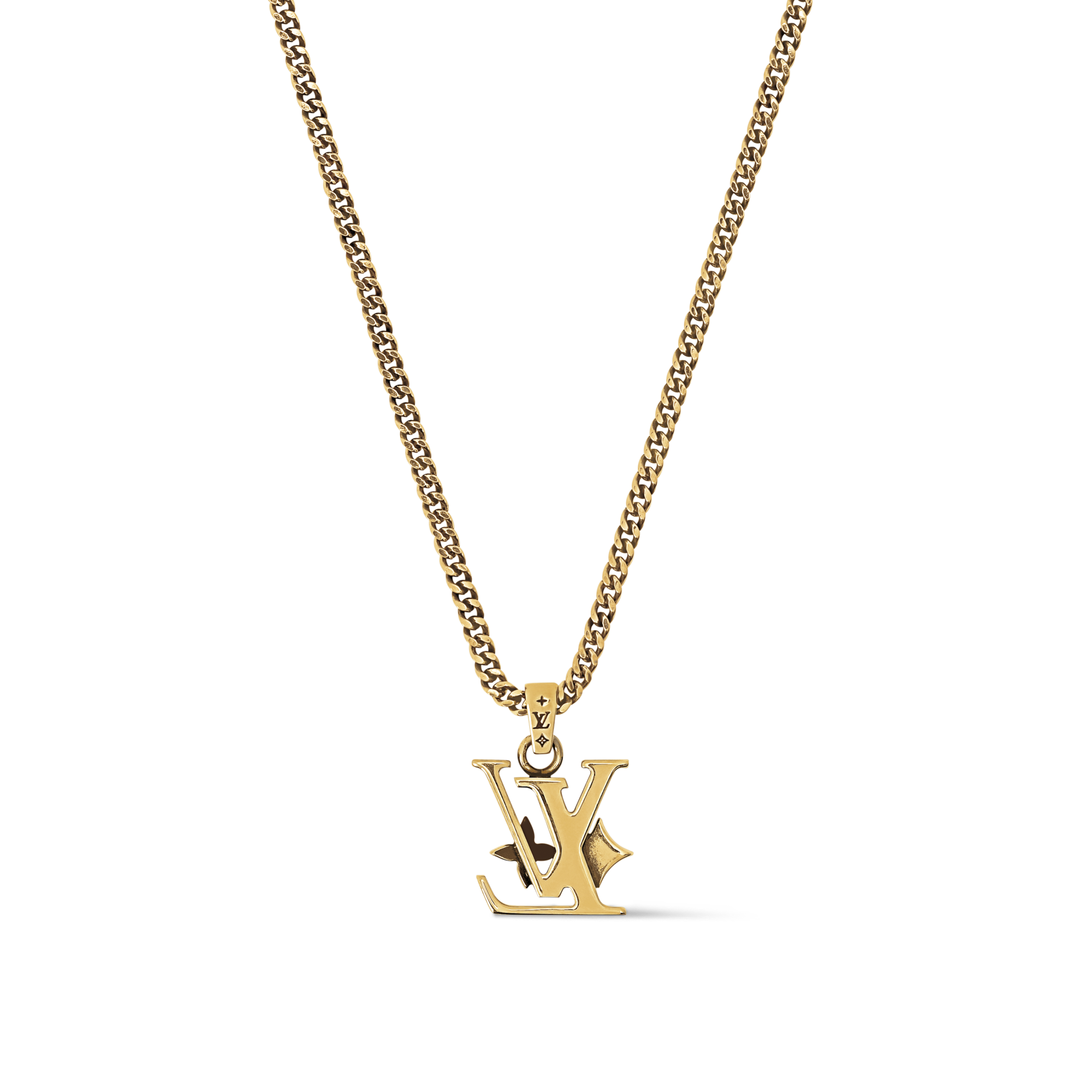 Auth Louis Vuitton Lv Initials Pendant #296612L39B Louis Vuitton LV & ME Pendant Necklace Letter A - Pendant  main image 3