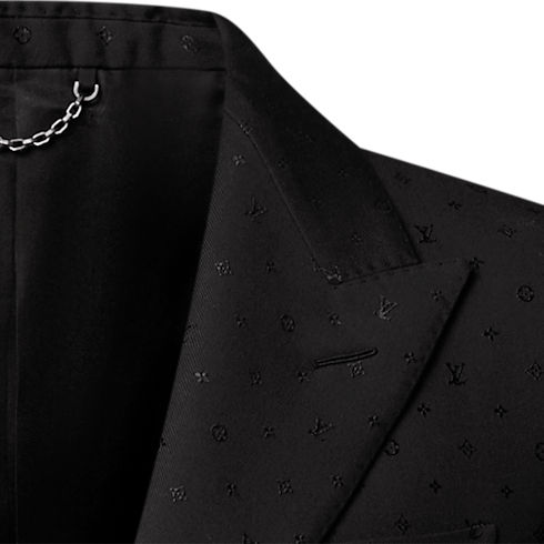 Ready-to-Wear All Ready-to-Wear Monogram Satin Single-Breasted Pont Neuf Jacket | Louis Vuitton ® (Product zoom)