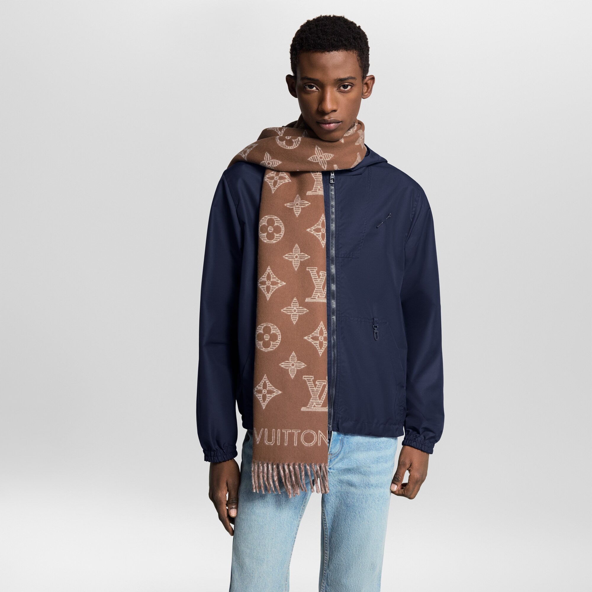 S00 Accessories Scarves Monogram Shadow Scarf | Louis Vuitton ® (Product zoom)