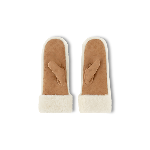 S00 Accessories Hats and Gloves Monogram Shearling Mitts | Louis Vuitton ® (Product zoom)
