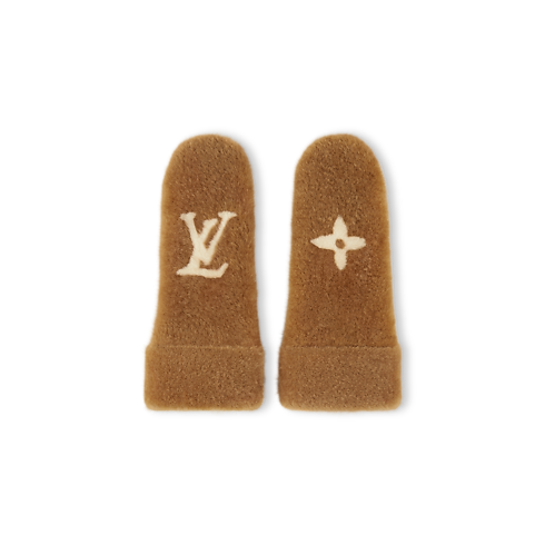 S00 Accessories Hats and Gloves Monogram Shearling Mitts | Louis Vuitton ® (Product zoom)