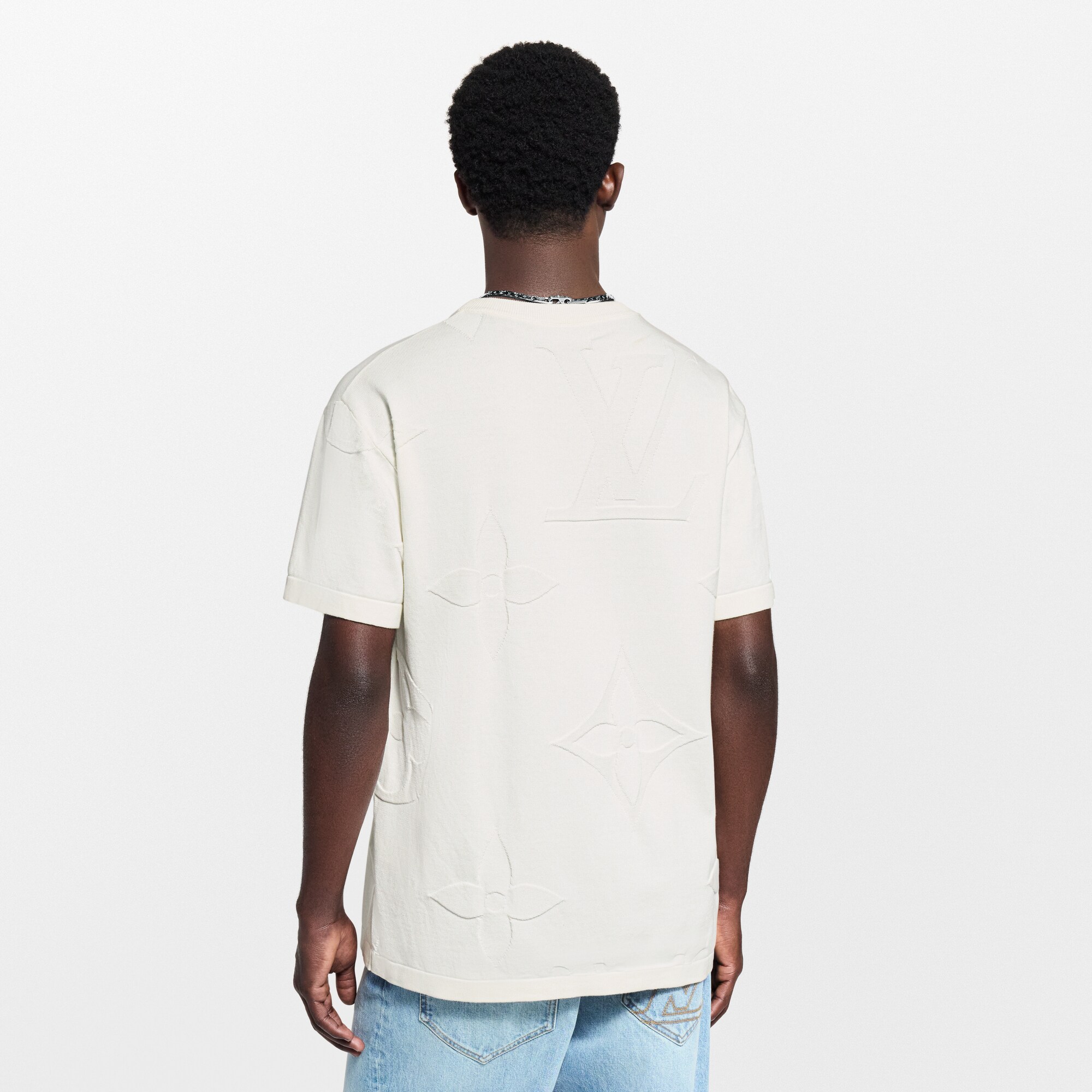  Ready-to-Wear All Ready-to-Wear Monogram Short-Sleeved Cotton Crewneck | Louis Vuitton ® (Product zoom)