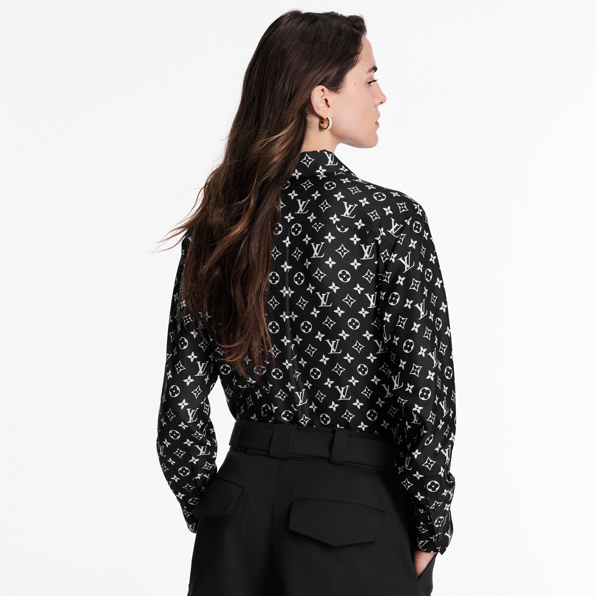  Ready-to-Wear Tops Monogram Silk Shirt | Louis Vuitton ® (Product zoom)