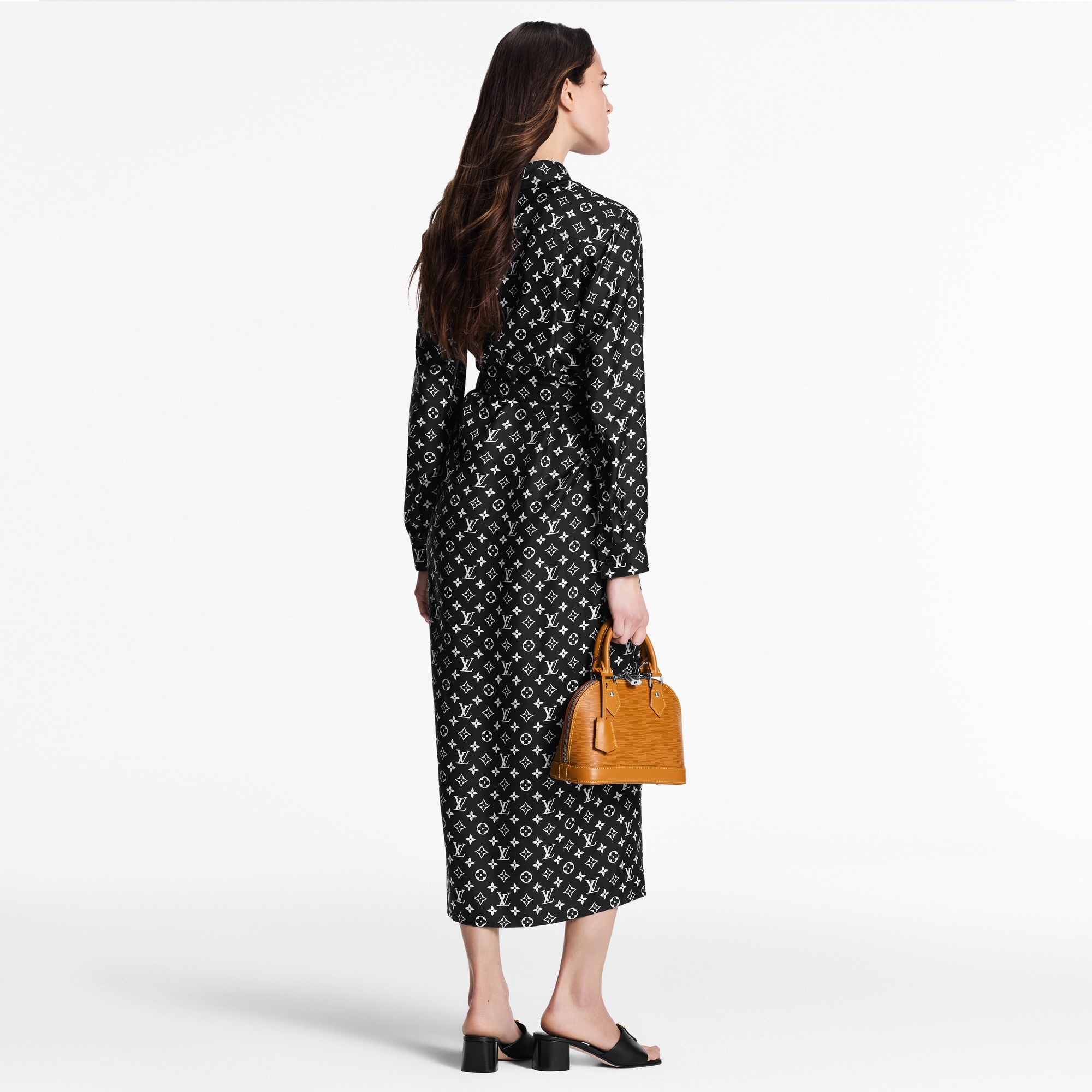  Ready-to-Wear Dresses Monogram Silk Shirt Dress | Louis Vuitton ® (Product zoom)