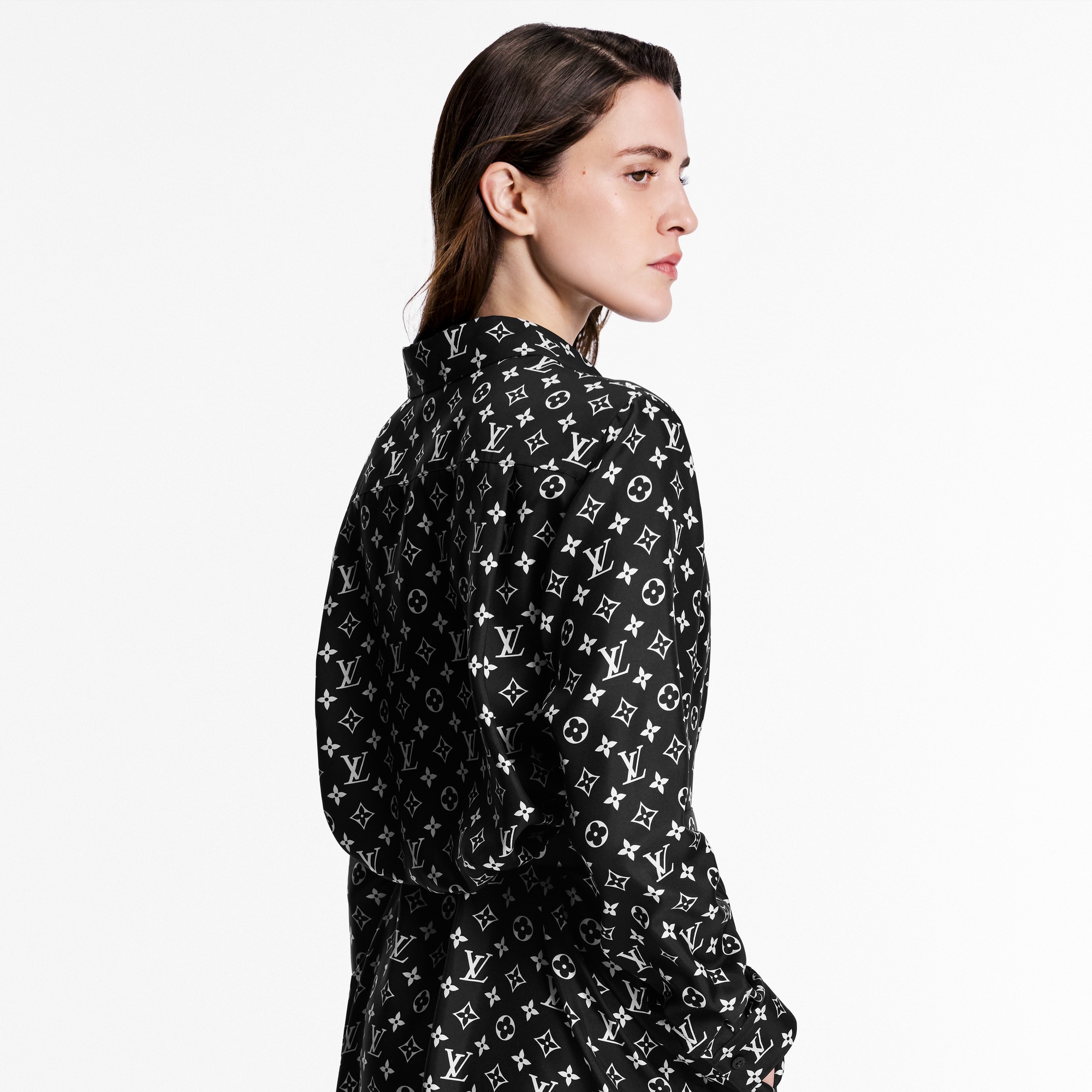  Ready-to-Wear Dresses Monogram Silk Shirt Dress | Louis Vuitton ® (Product zoom)