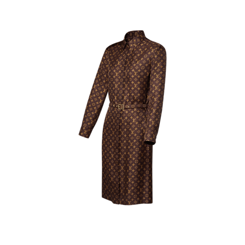Ready-to-Wear Dresses Monogram Silk Shirt Dress | Louis Vuitton ® (Product zoom)