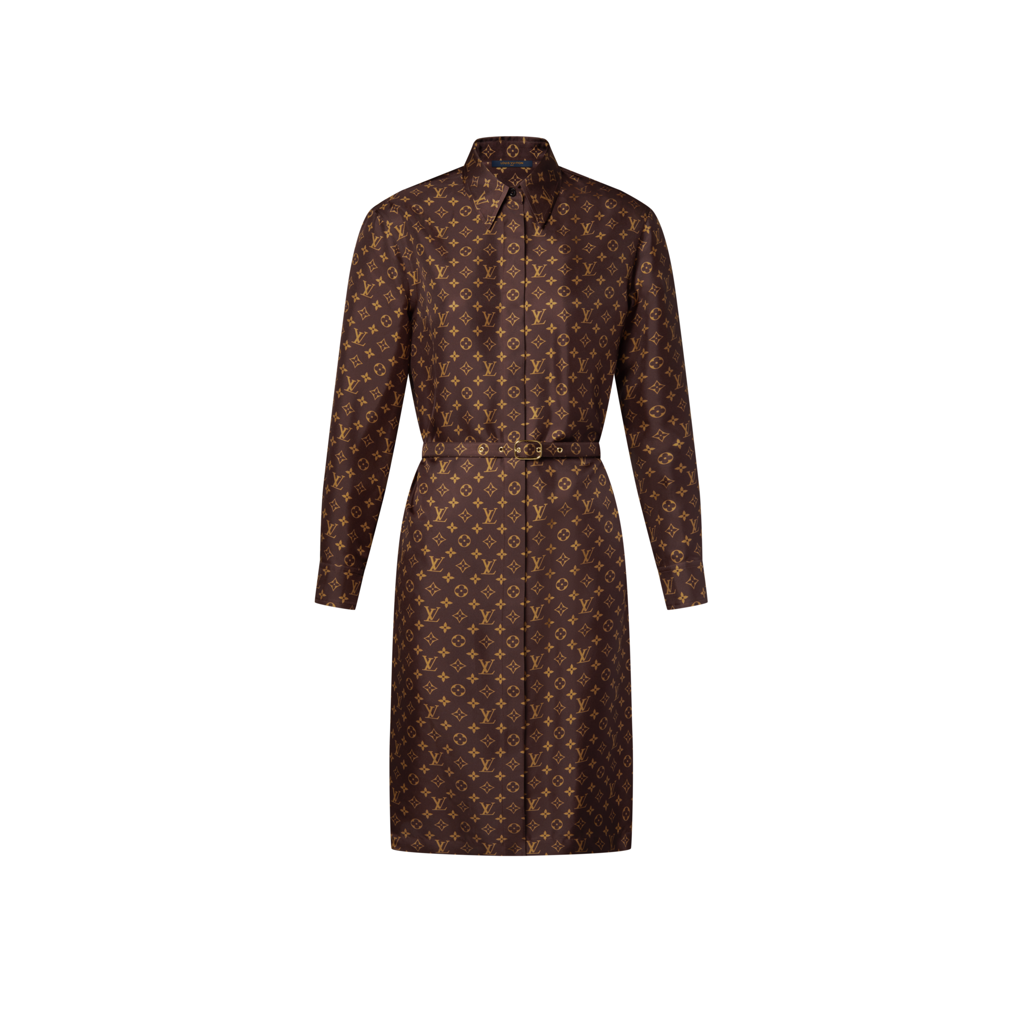  Ready-to-Wear Dresses Monogram Silk Shirt Dress | Louis Vuitton ® (Product zoom)