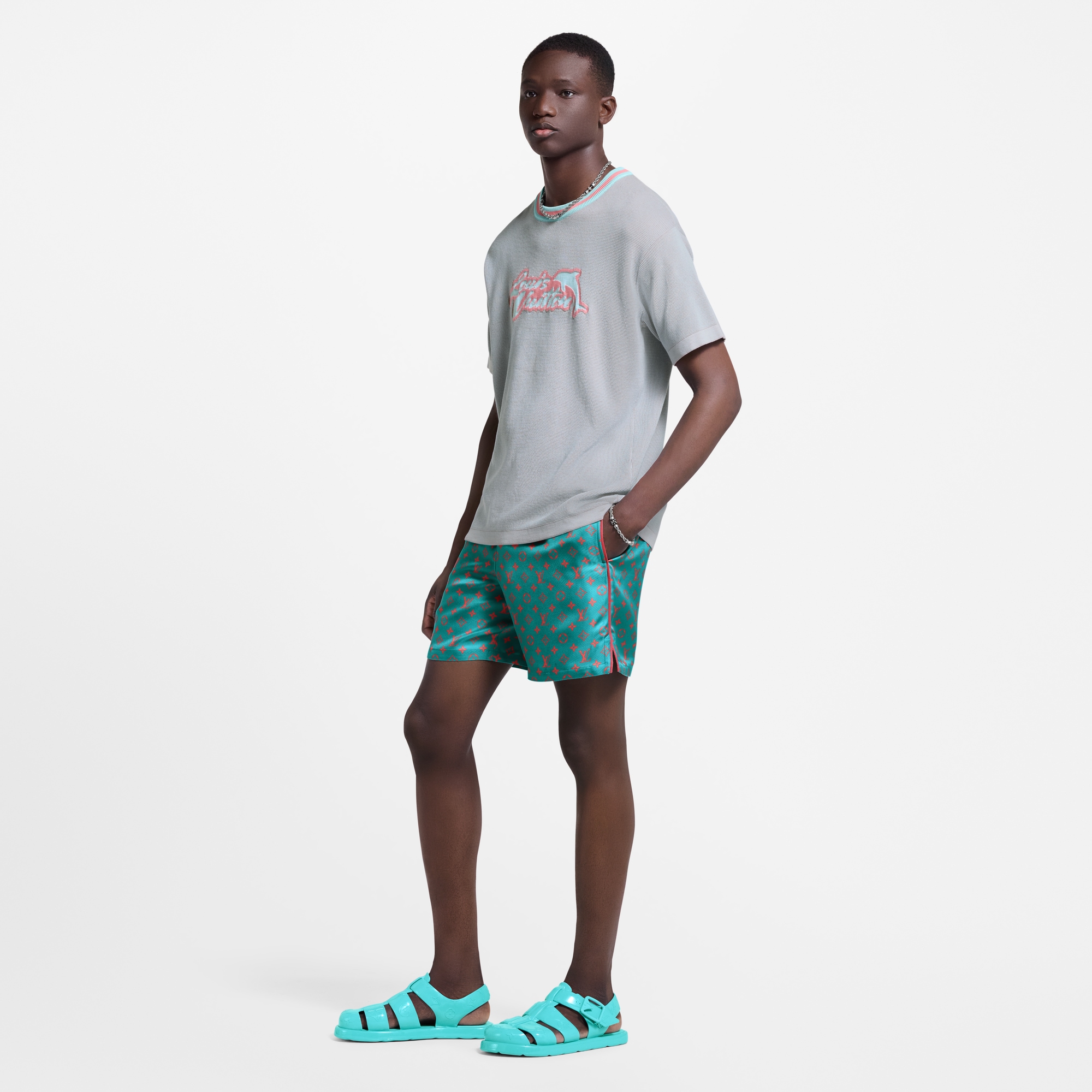  Ready-to-Wear Pants Monogram Silk Shorts | Louis Vuitton ® (Product zoom)