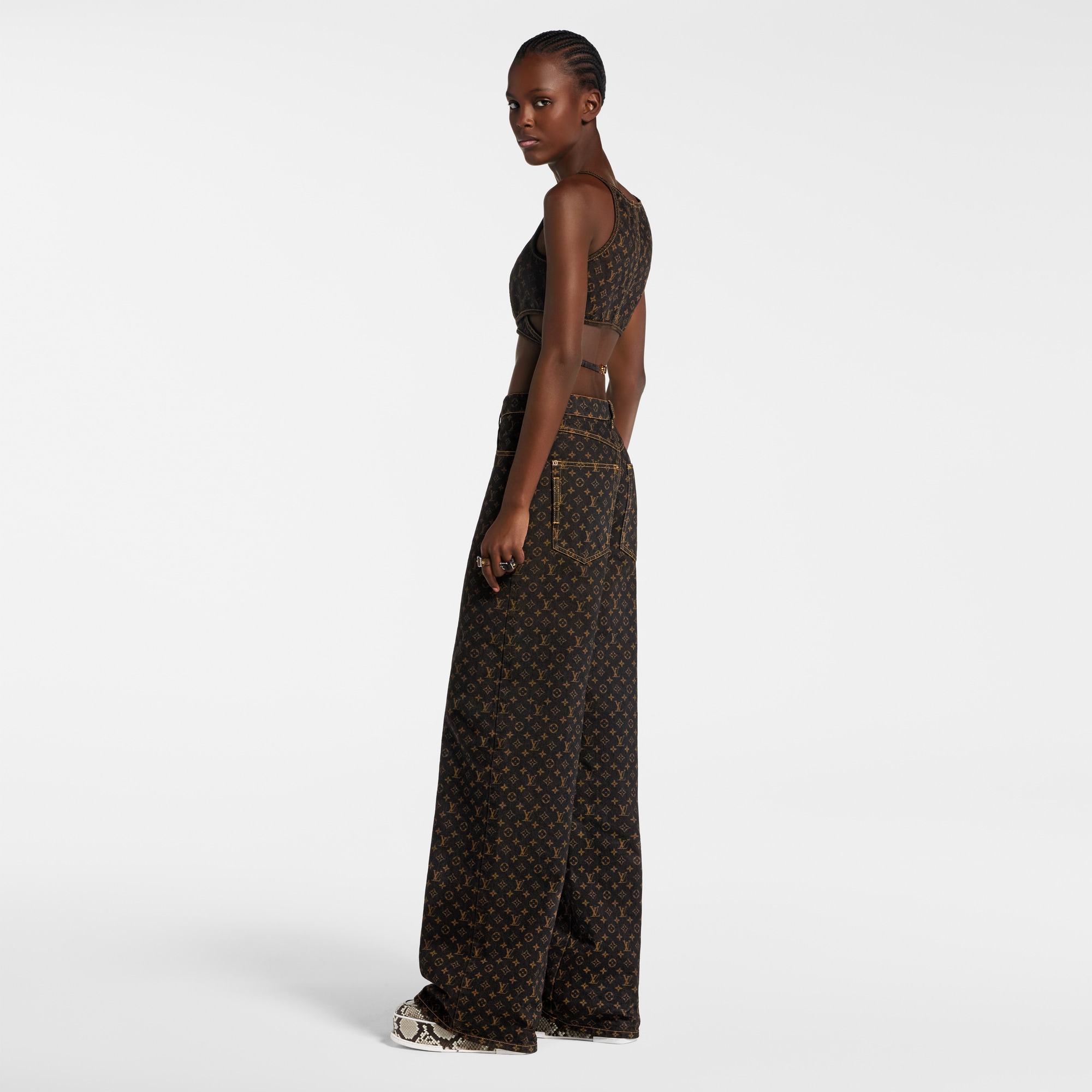  Ready-to-Wear Pants Monogram Straight-Cut Jeans | Louis Vuitton ® (Product zoom)