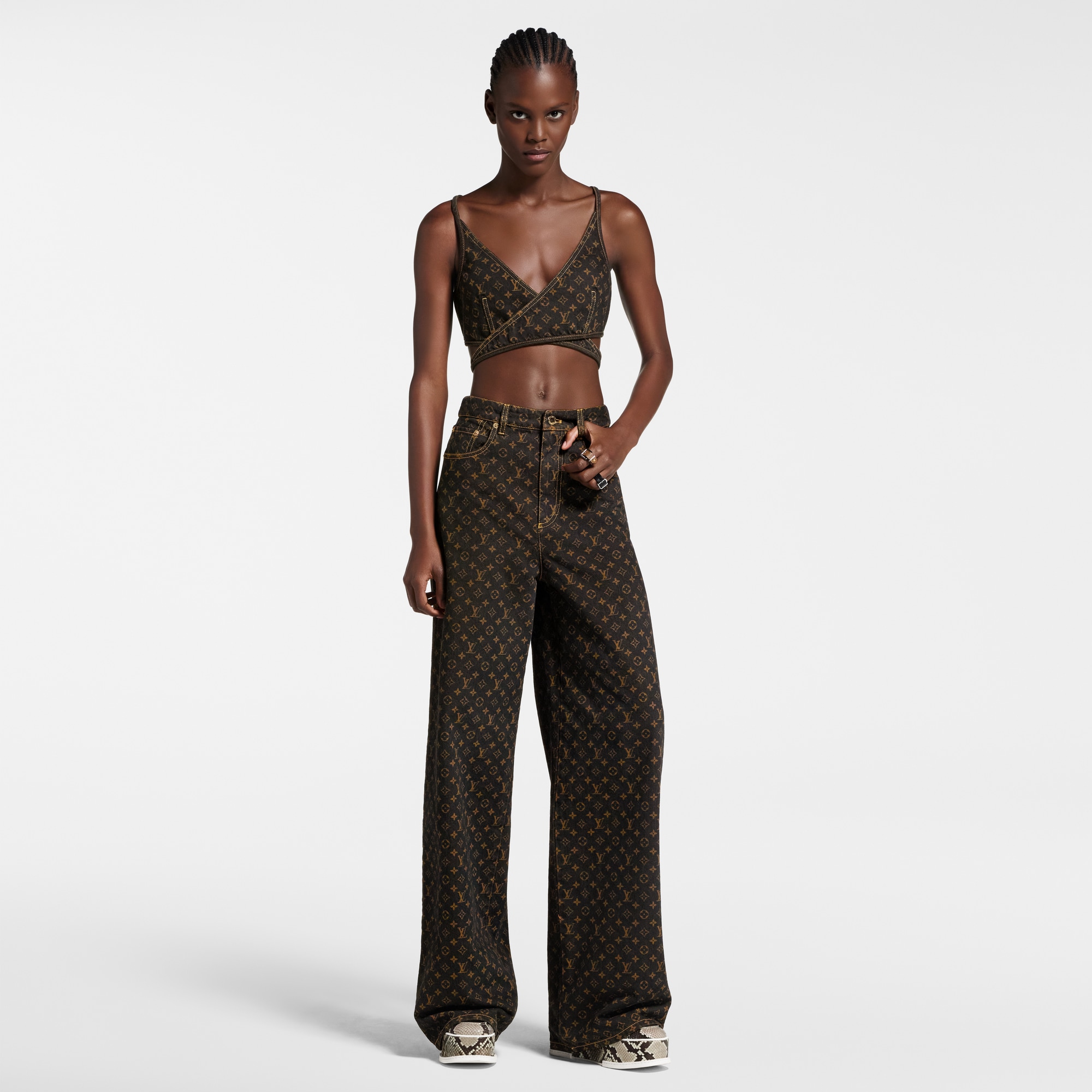 Ready-to-Wear Pants Monogram Straight-Cut Jeans | Louis Vuitton ® (Product zoom)