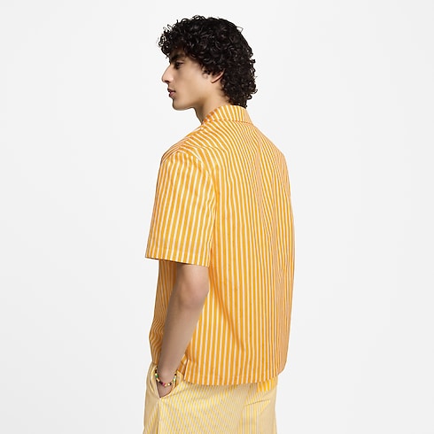 Ready-to-Wear Shirts Monogram Striped Patchwork Short-Sleeved Shirt | Louis Vuitton ® (Product zoom)