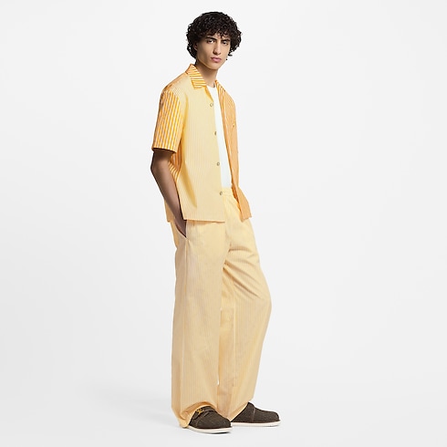 Ready-to-Wear Shirts Monogram Striped Patchwork Short-Sleeved Shirt | Louis Vuitton ® (Product zoom)