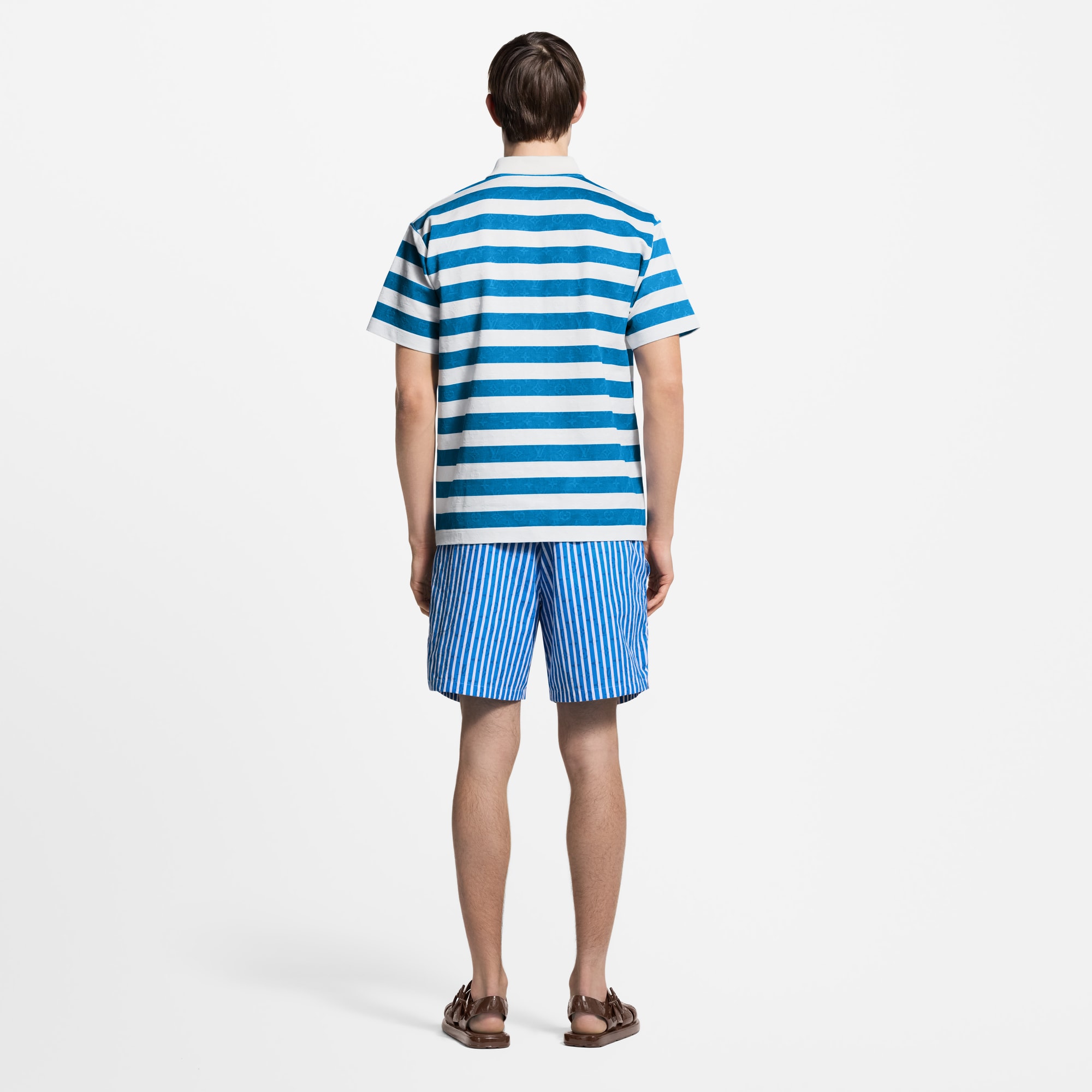  Ready-to-Wear T-Shirts and Polos Monogram Striped Polo Shirt | Louis Vuitton ® (Product zoom)