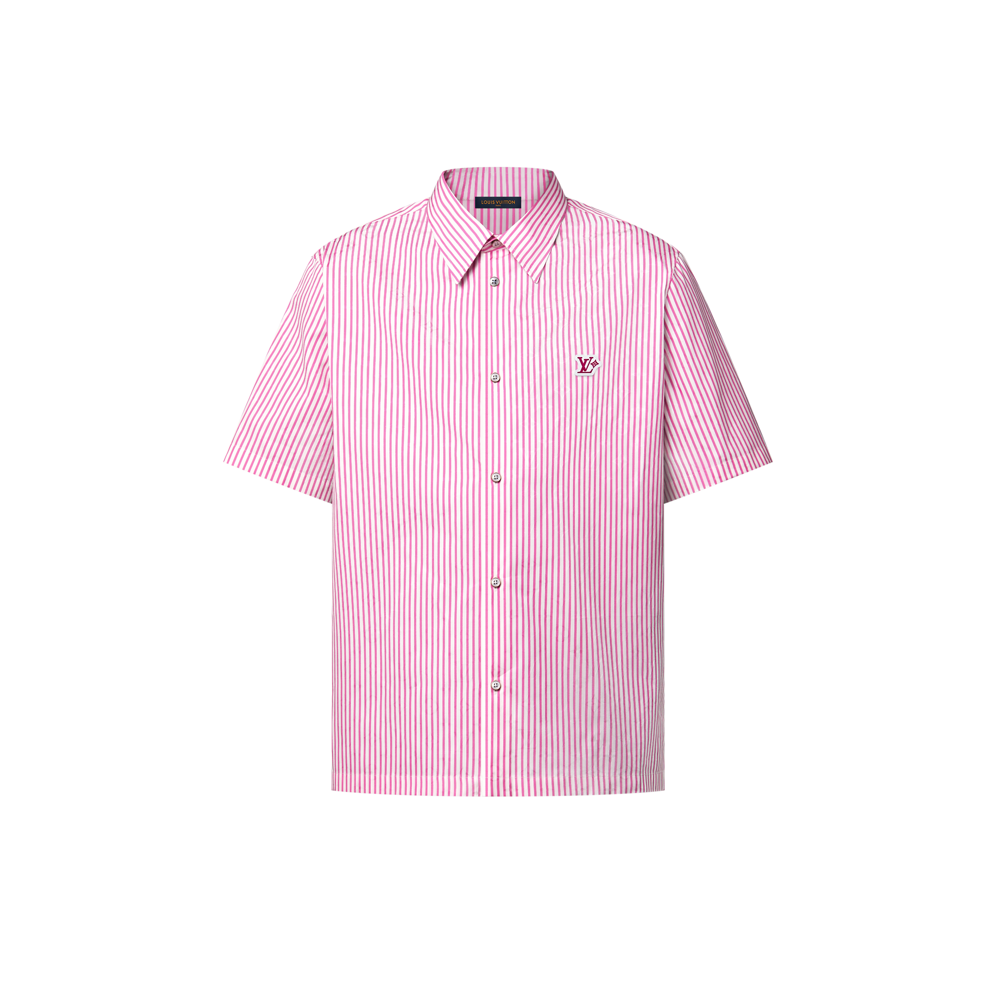 Monogram Striped Short-Sleeved Shirt