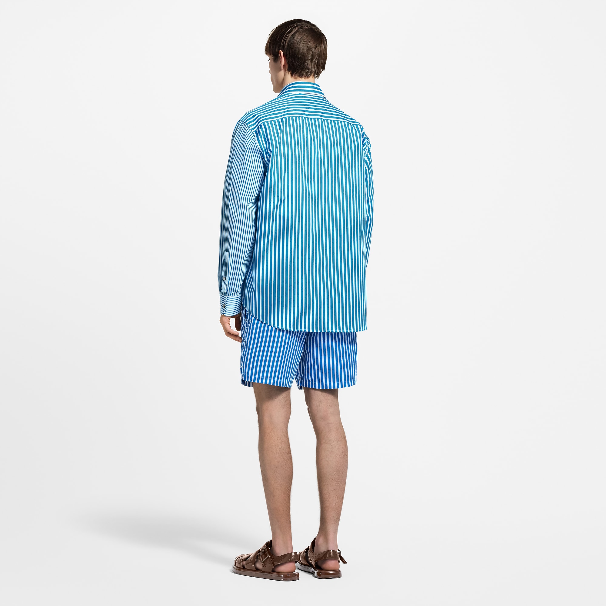 Monogram Striped Swim Shorts