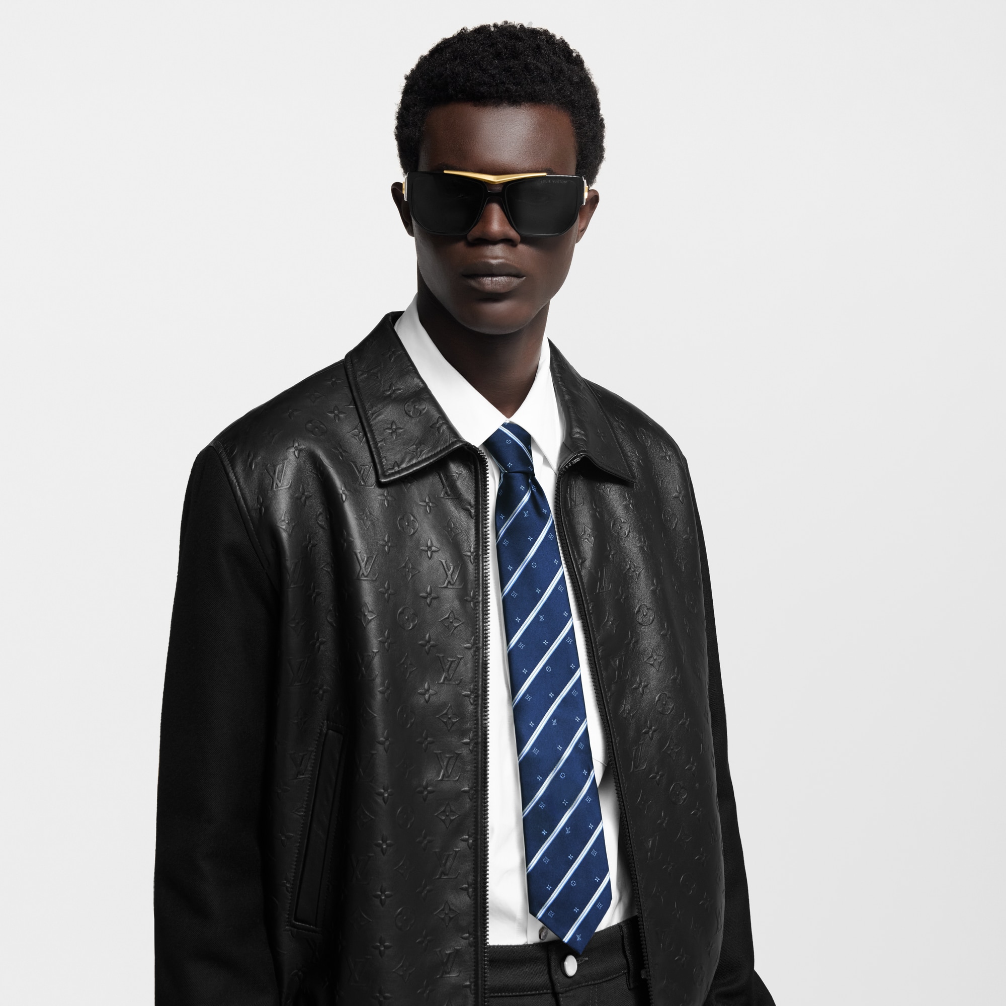 S00 Accessories Ties and Pocket Squares Monogram Stripes Tie | Louis Vuitton ® (Product zoom)