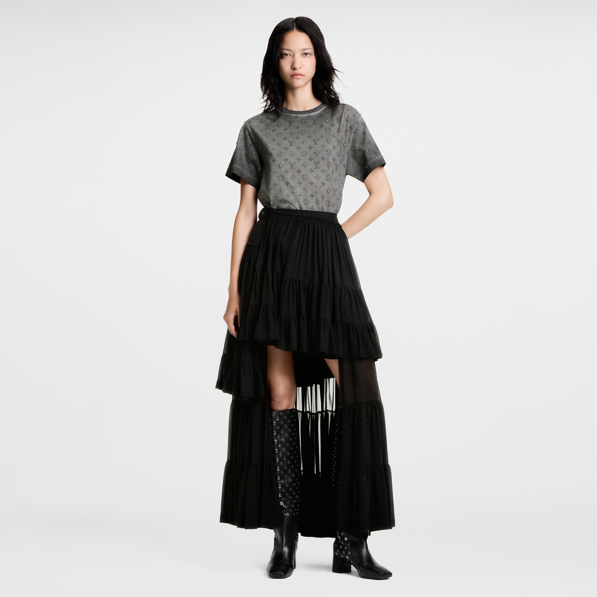  Ready-to-Wear Tops Monogram Stud T-Shirt | Louis Vuitton ® (Product zoom)