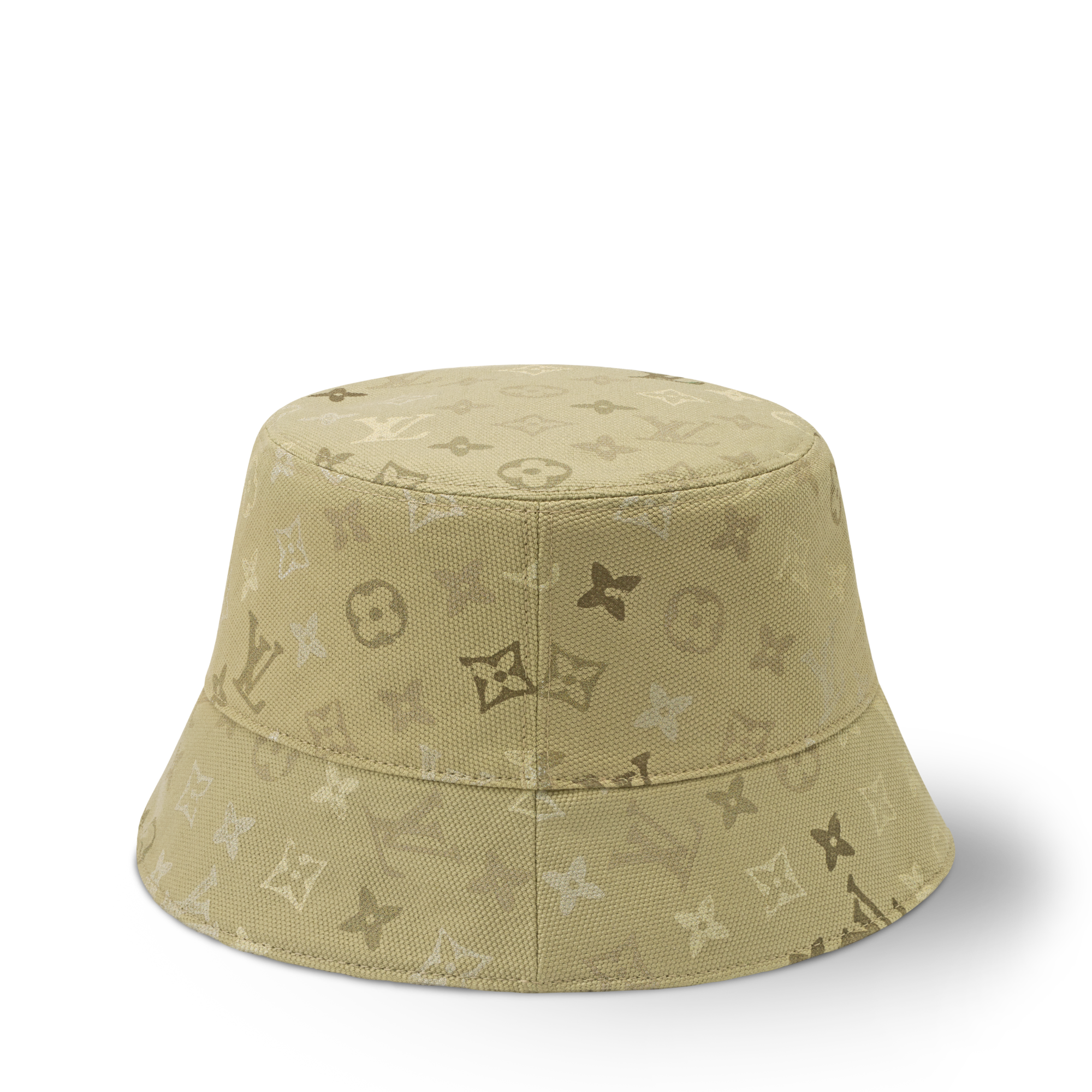FASHION Monogram Beige Bucket Hat Monogram Bucket Hat — BERNADETTE main image 4