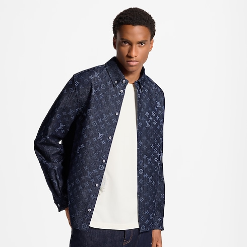 Monogram Surplus Lasered Denim Shirt Cropped View