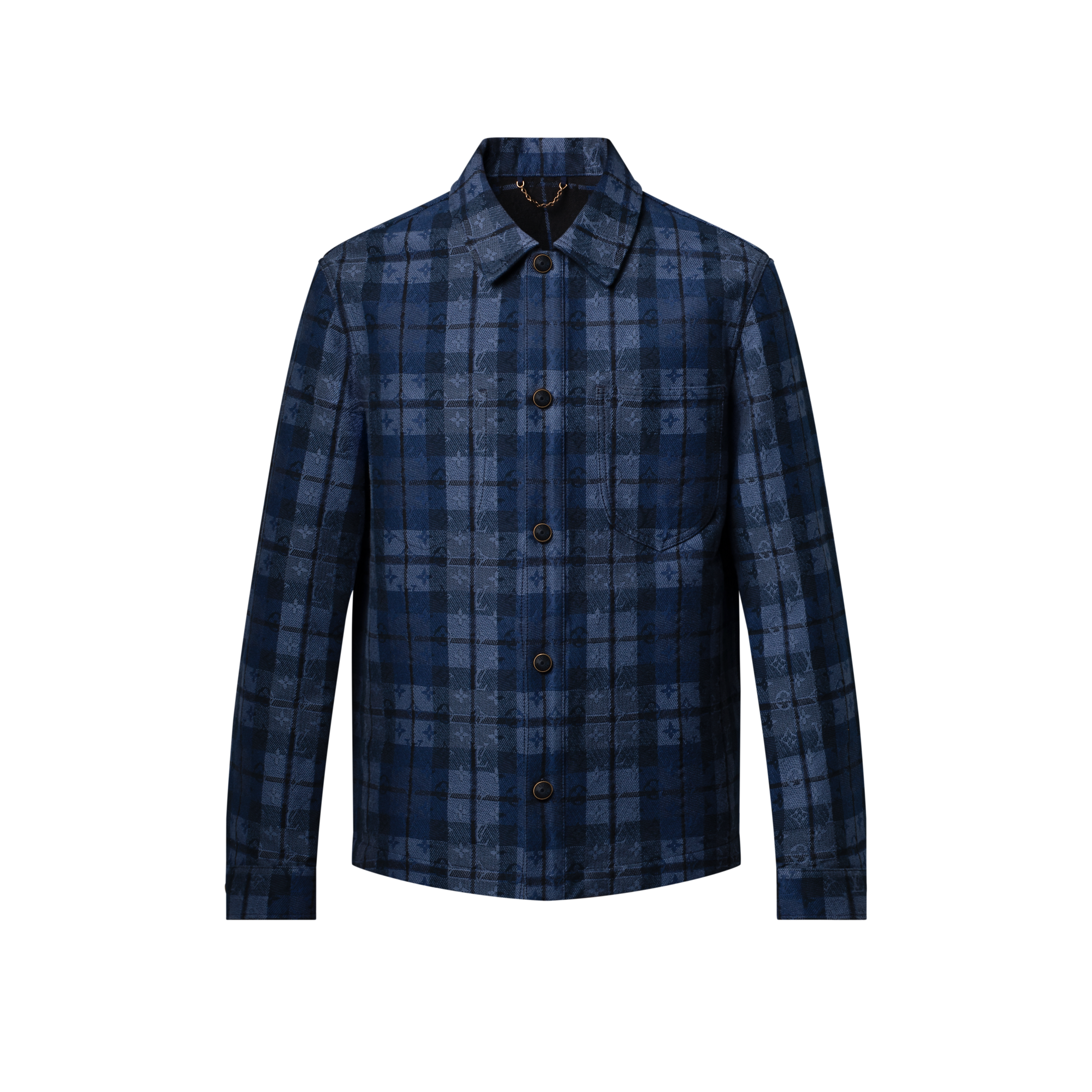 Monogram Tartan Denim Overshirt