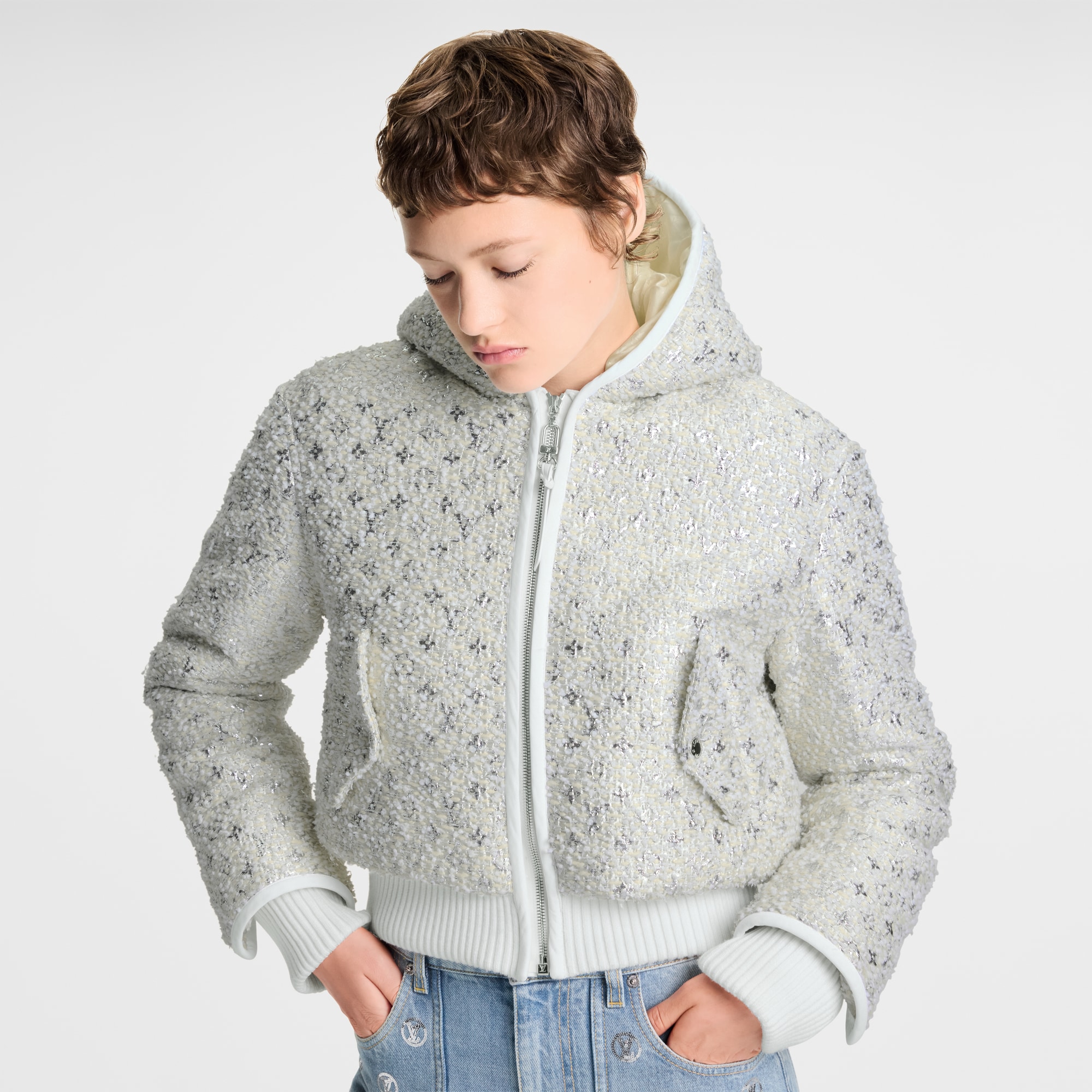  Ready-to-Wear Coats and Jackets Monogram Tweed Cropped Jacket | Louis Vuitton ® (Product zoom)