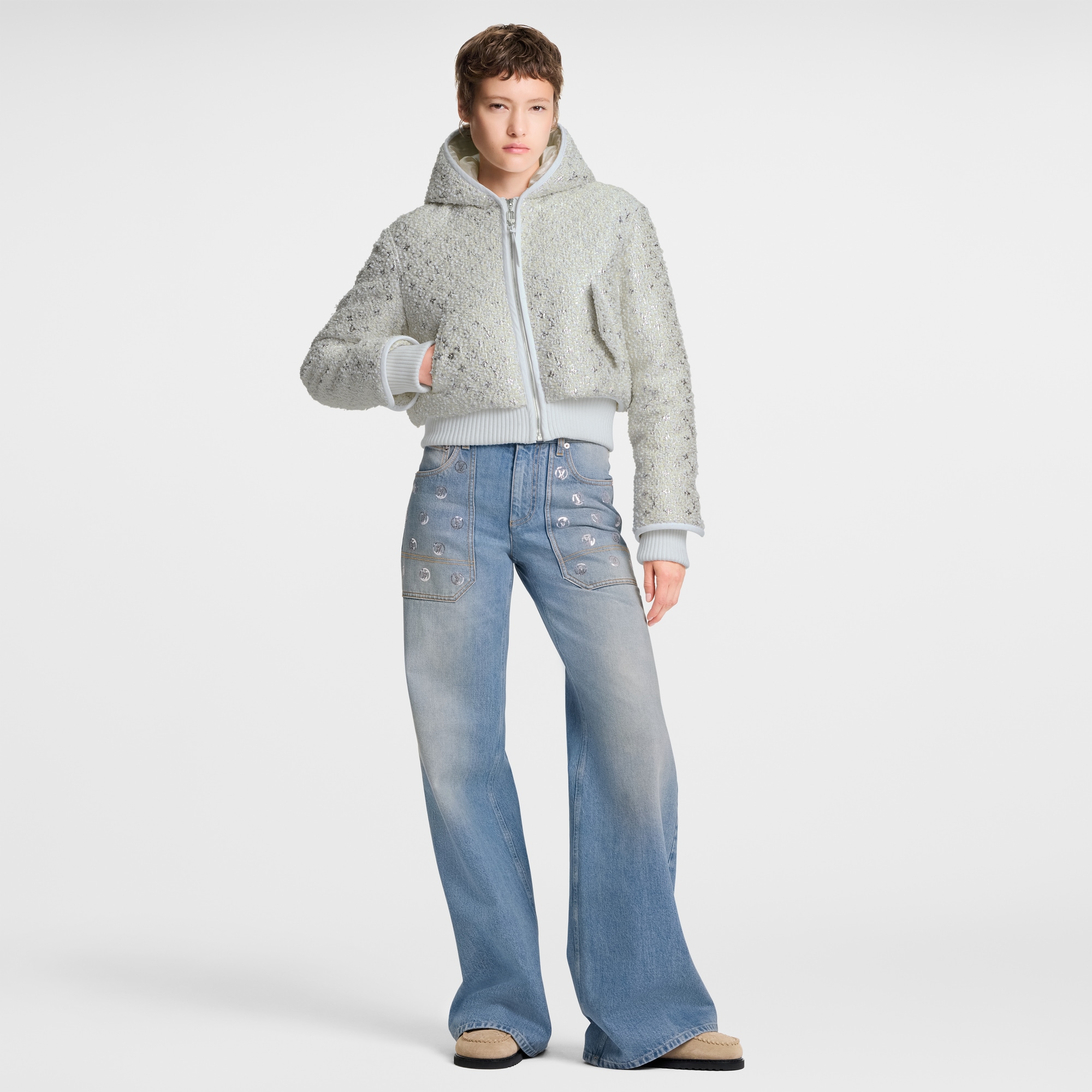  Ready-to-Wear Coats and Jackets Monogram Tweed Cropped Jacket | Louis Vuitton ® (Product zoom)