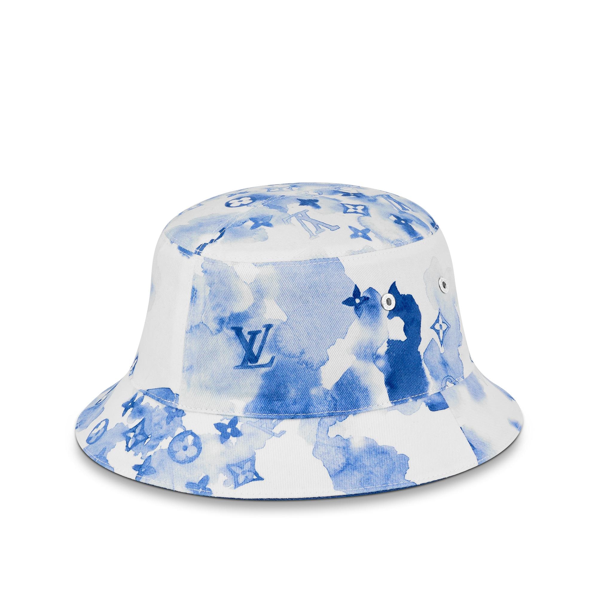 Louis vuitton bucket hat blue clearance