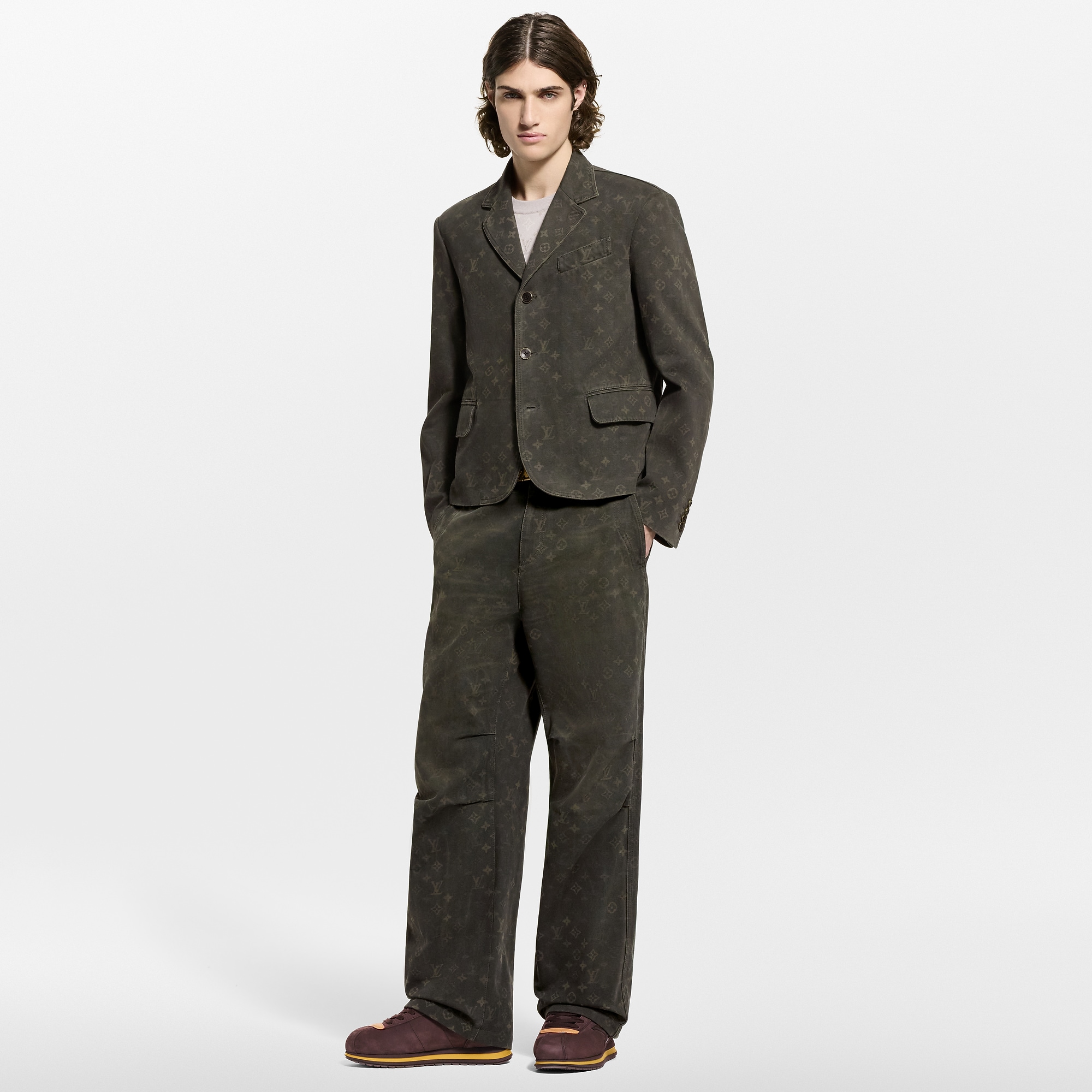 Monogram Waxed Denim Pants