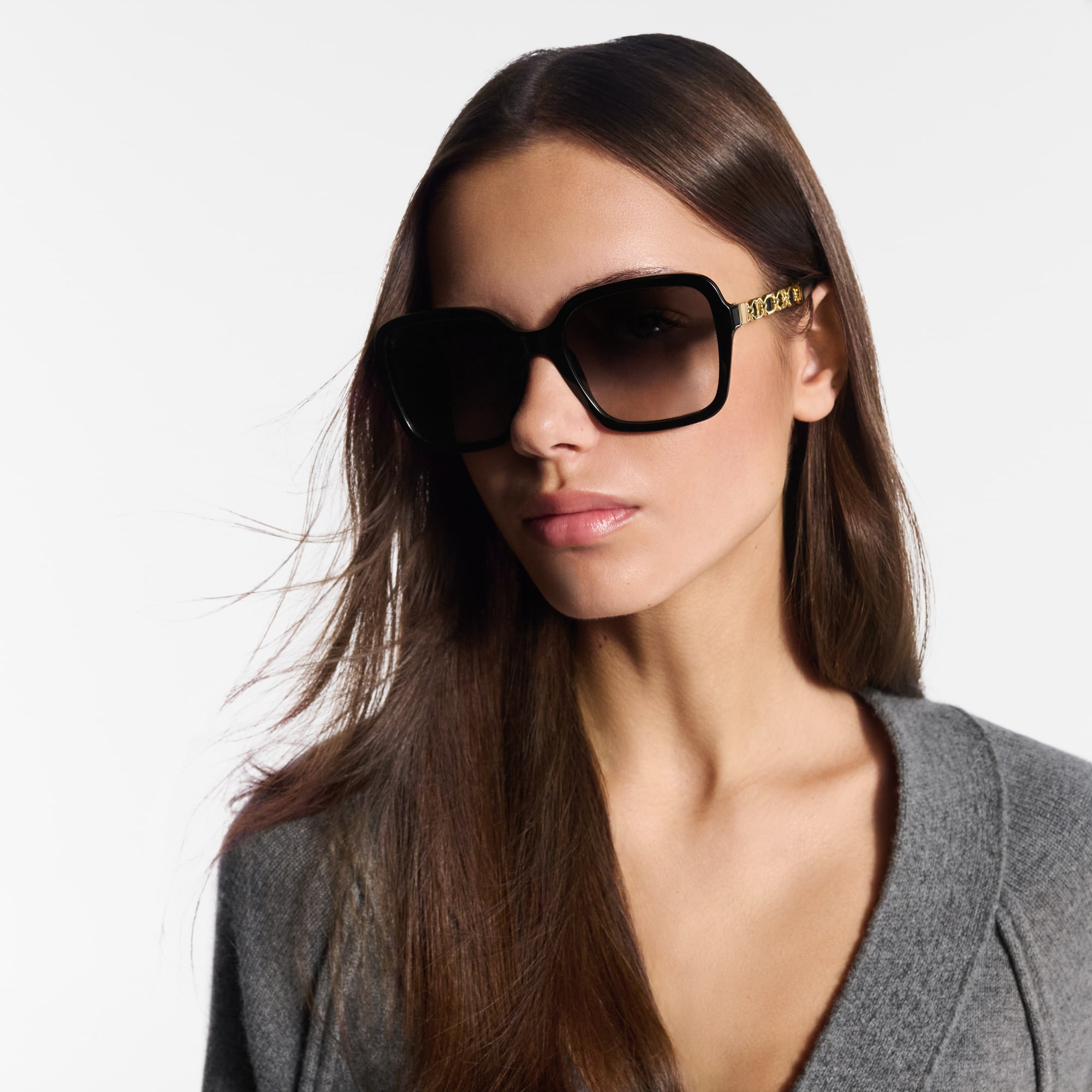 S00 Accessories Sunglasses My LV Chain Braided Maxi Square Sunglasses | Louis Vuitton ® (Product zoom)