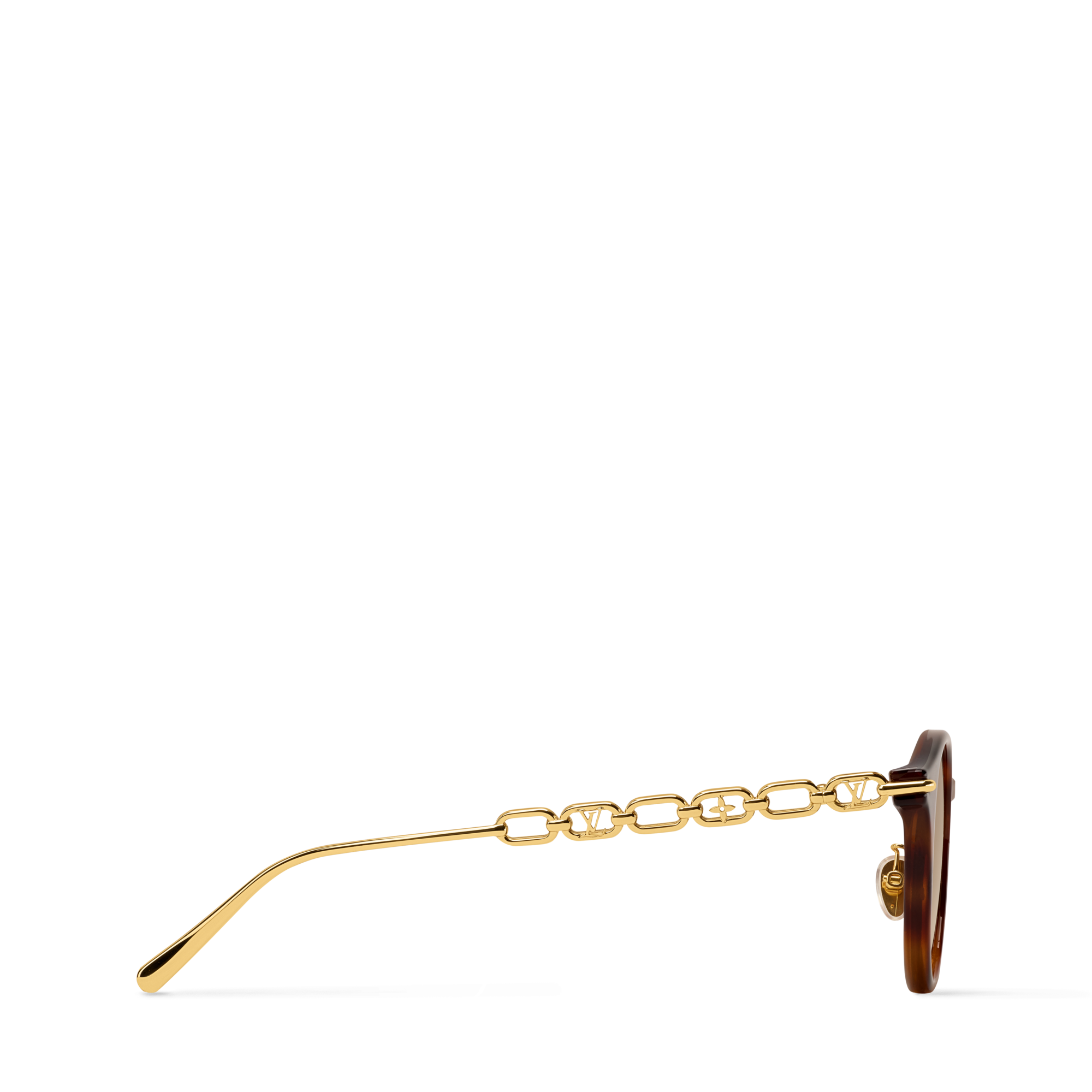 Louis Vuitton My LV Chain Round Sunglasses Gold 60 Eyewear My LV Chain Two Round Sunglasses S00 - Women - Accessories  main image 2