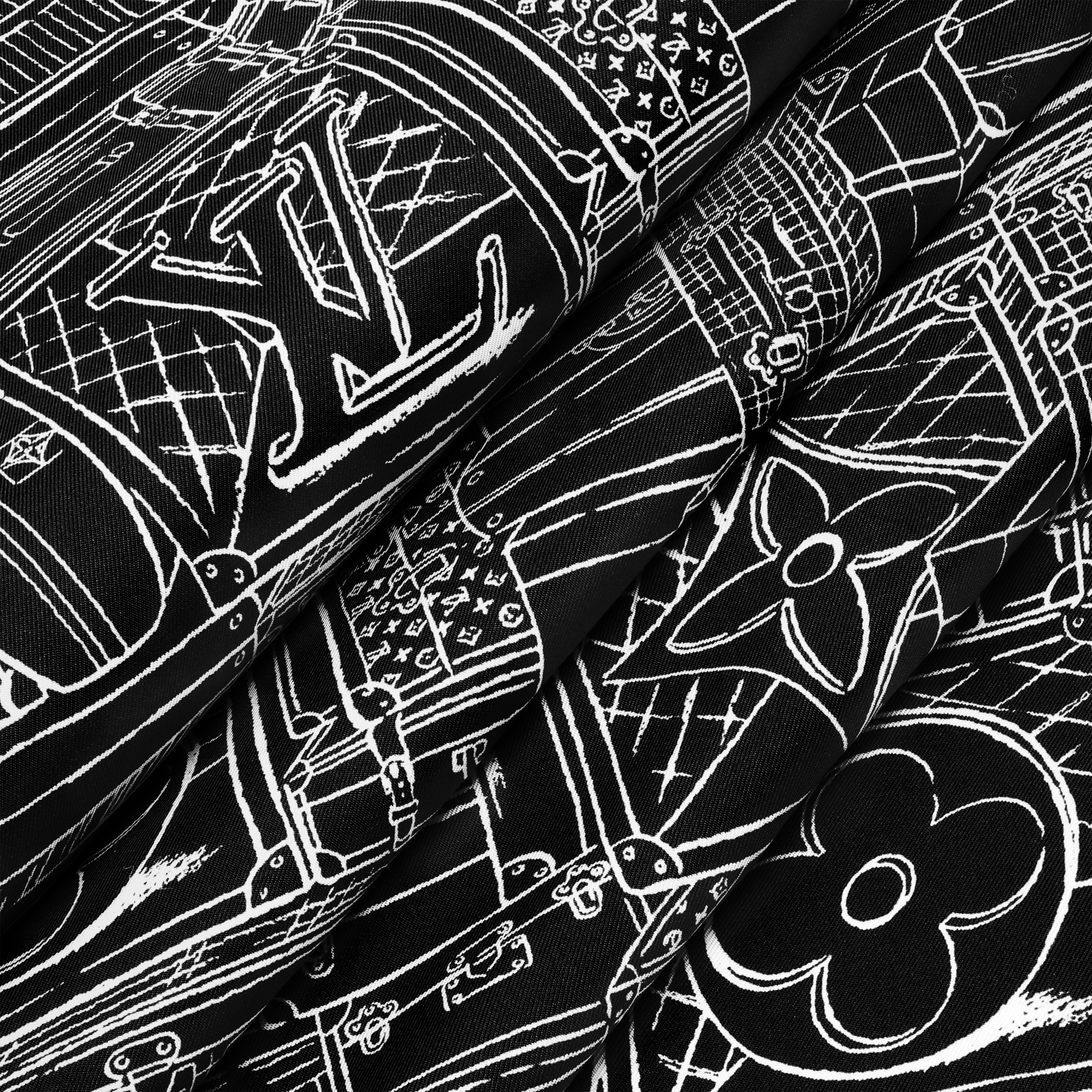 S00 Accessories Silk Squares and Bandeaus  My LV Luggage Square 90 | Louis Vuitton ® (Product zoom)