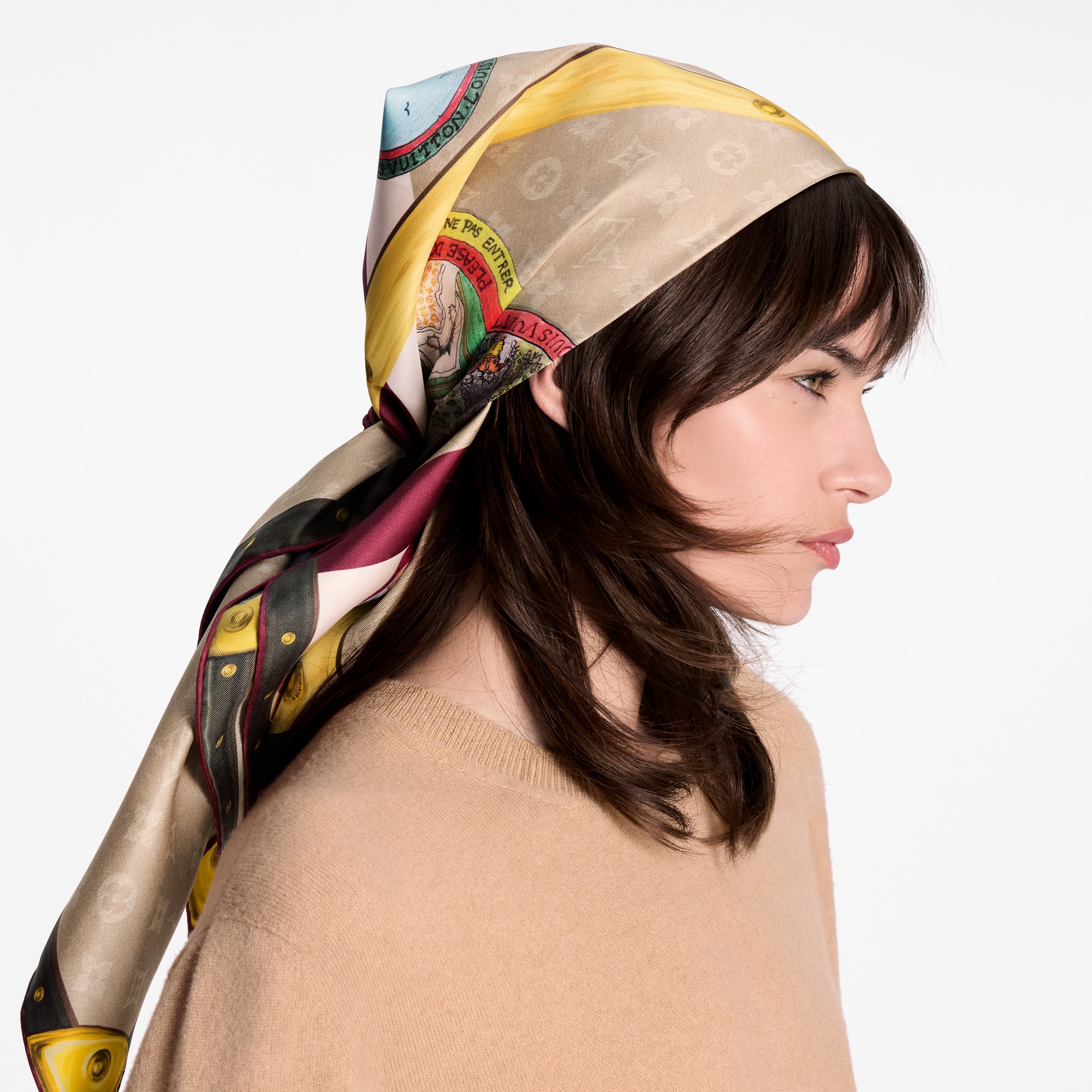 S00 Accessories Silk Squares and Bandeaus  My LV Trunk Square 90 | Louis Vuitton ® (Product zoom)