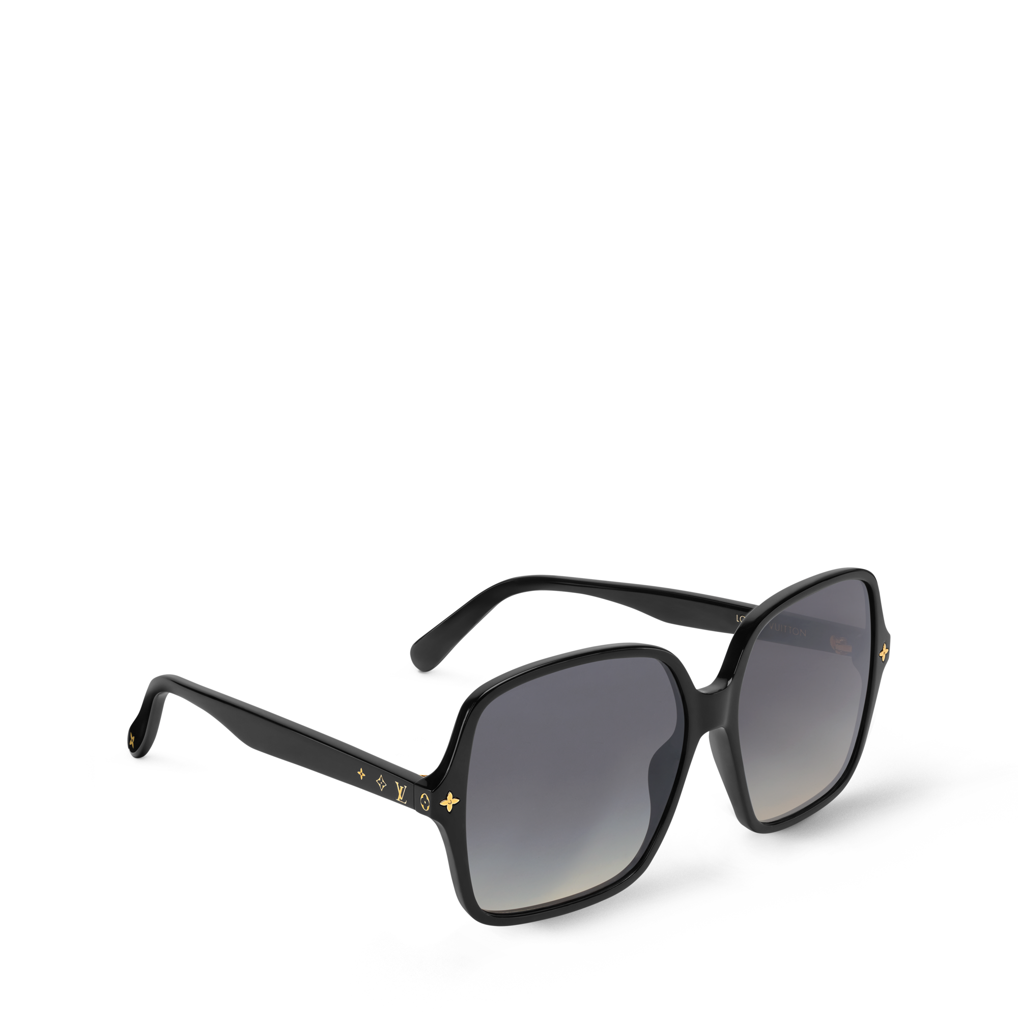 Louis Vuitton Black Frame Sunglasses with Gradient Lenses Louis Vuitton Black/Grey Z0263W Flore Carre Eye Sunglasses  main image 2