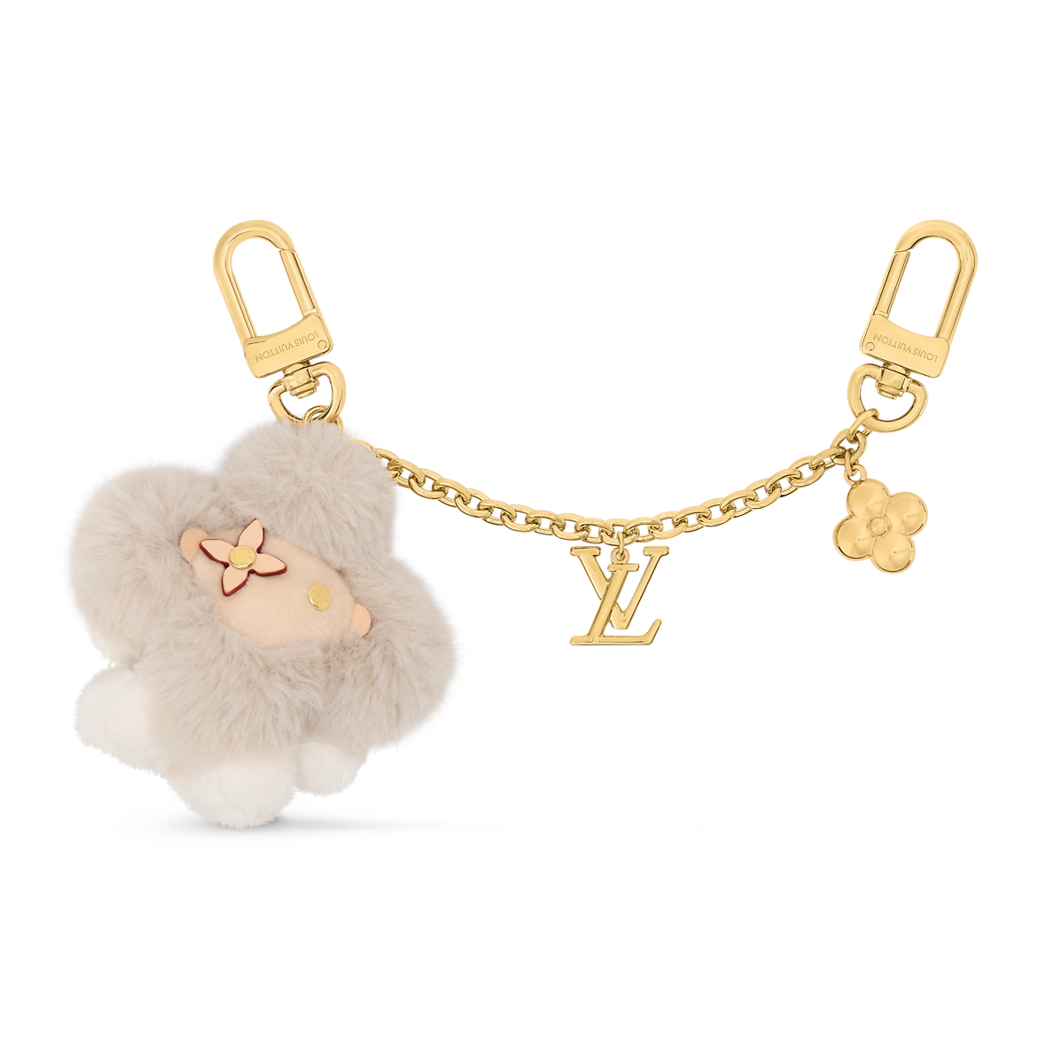 Porte-clés Vivienne En Cuir Et Toile Aquarelle Rose - Fait Main - Occasion Bon état