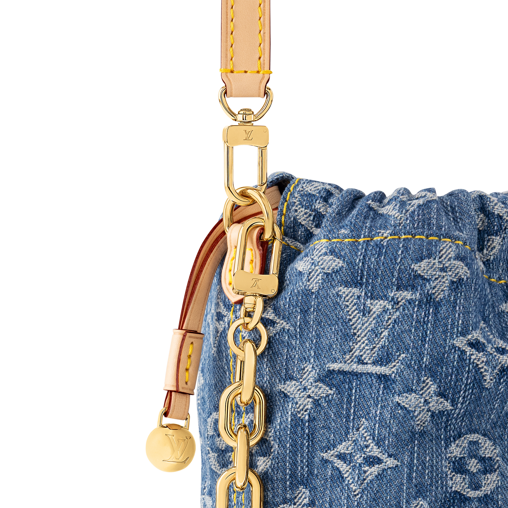 Monogram Denim Small Leather Goods Wallets on Chain and Nano Bags Nano Noé | Louis Vuitton ® (Product zoom)