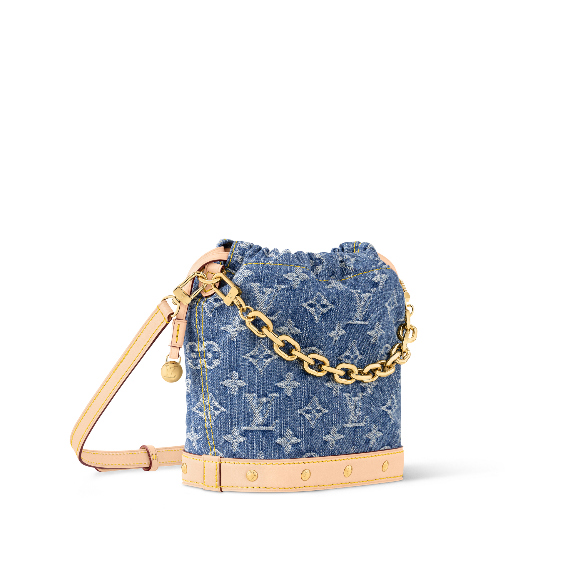Monogram Denim Small Leather Goods Wallets on Chain and Nano Bags Nano Noé | Louis Vuitton ® (Product zoom)