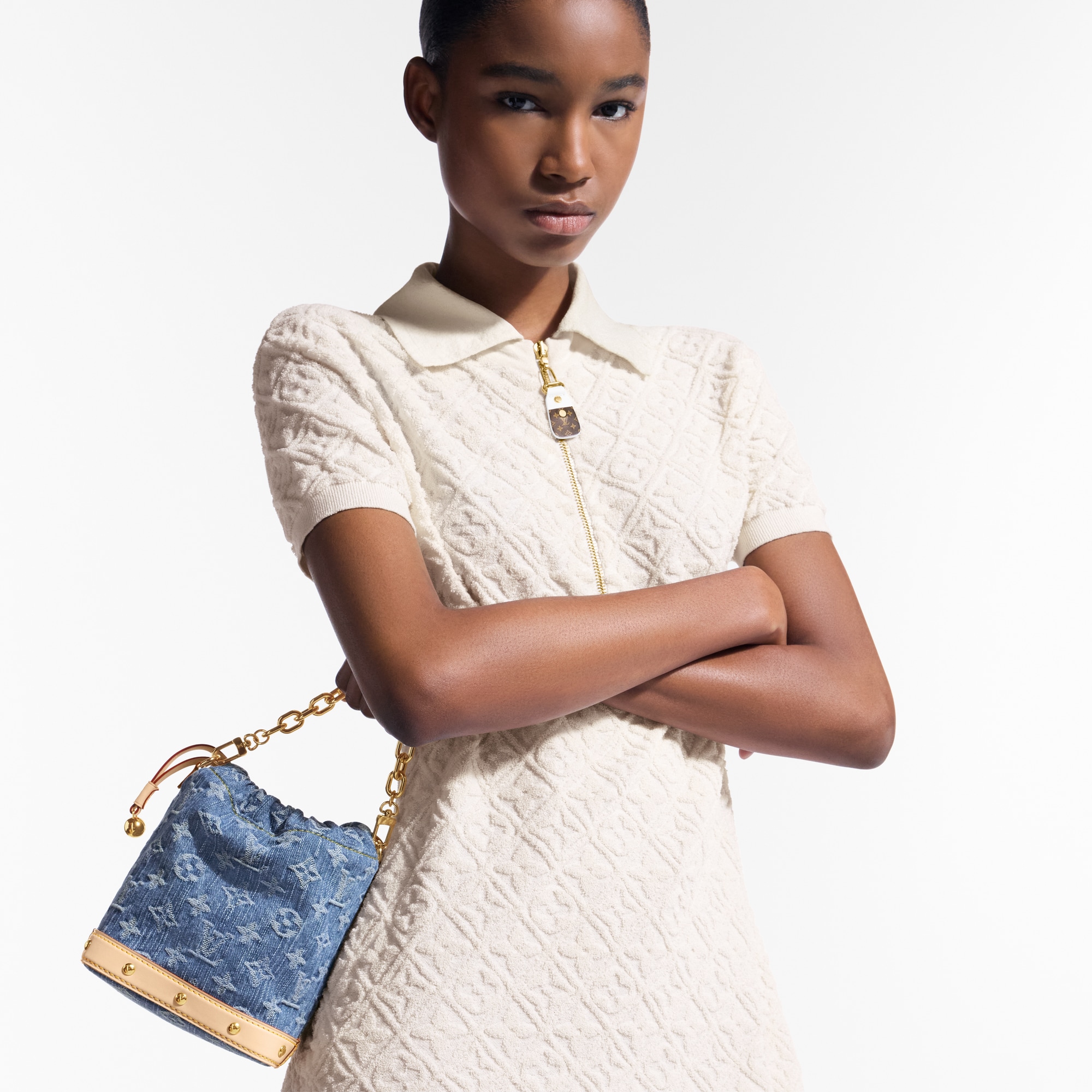 Monogram Denim Small Leather Goods Wallets on Chain and Nano Bags Nano Noé | Louis Vuitton ® (Product zoom)