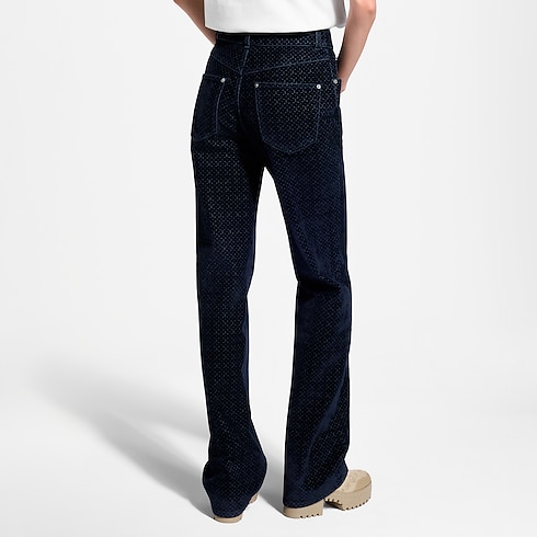 Ready-to-Wear Pants and Shorts Nanogram Flocked Velvet Jeans | Louis Vuitton ® (Product zoom)