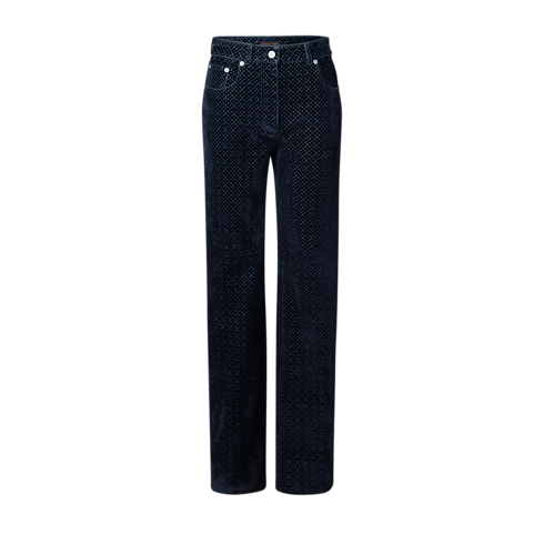 Ready-to-Wear Pants and Shorts Nanogram Flocked Velvet Jeans | Louis Vuitton ® (Product zoom)