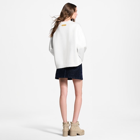 Ready-to-Wear New In Ready-to-Wear Nanogram Flocked Velvet Mini Skirt | Louis Vuitton ® (Product zoom)