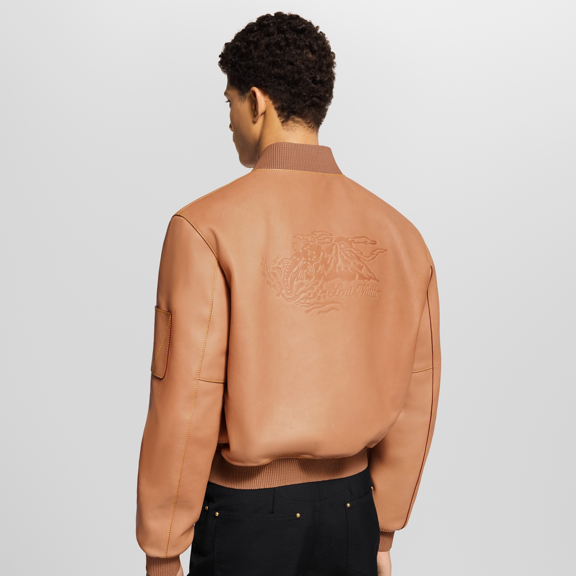  Ready-to-Wear Coats and Outerwear Natural Leather Varsity Blouson | Louis Vuitton ® (Product zoom)